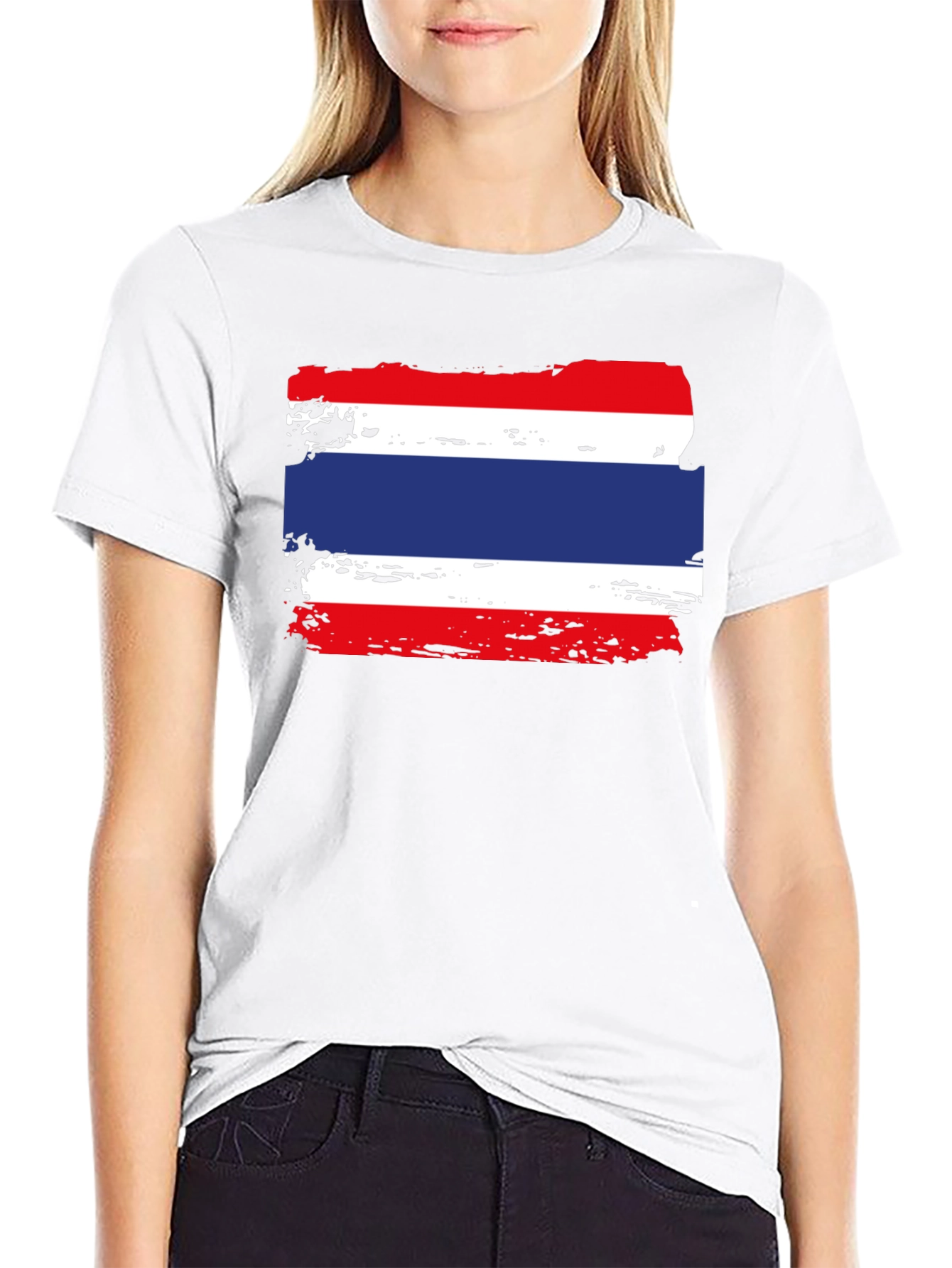 Thailand Flag T-Shirt - Distressed Grunge Graphic Tee