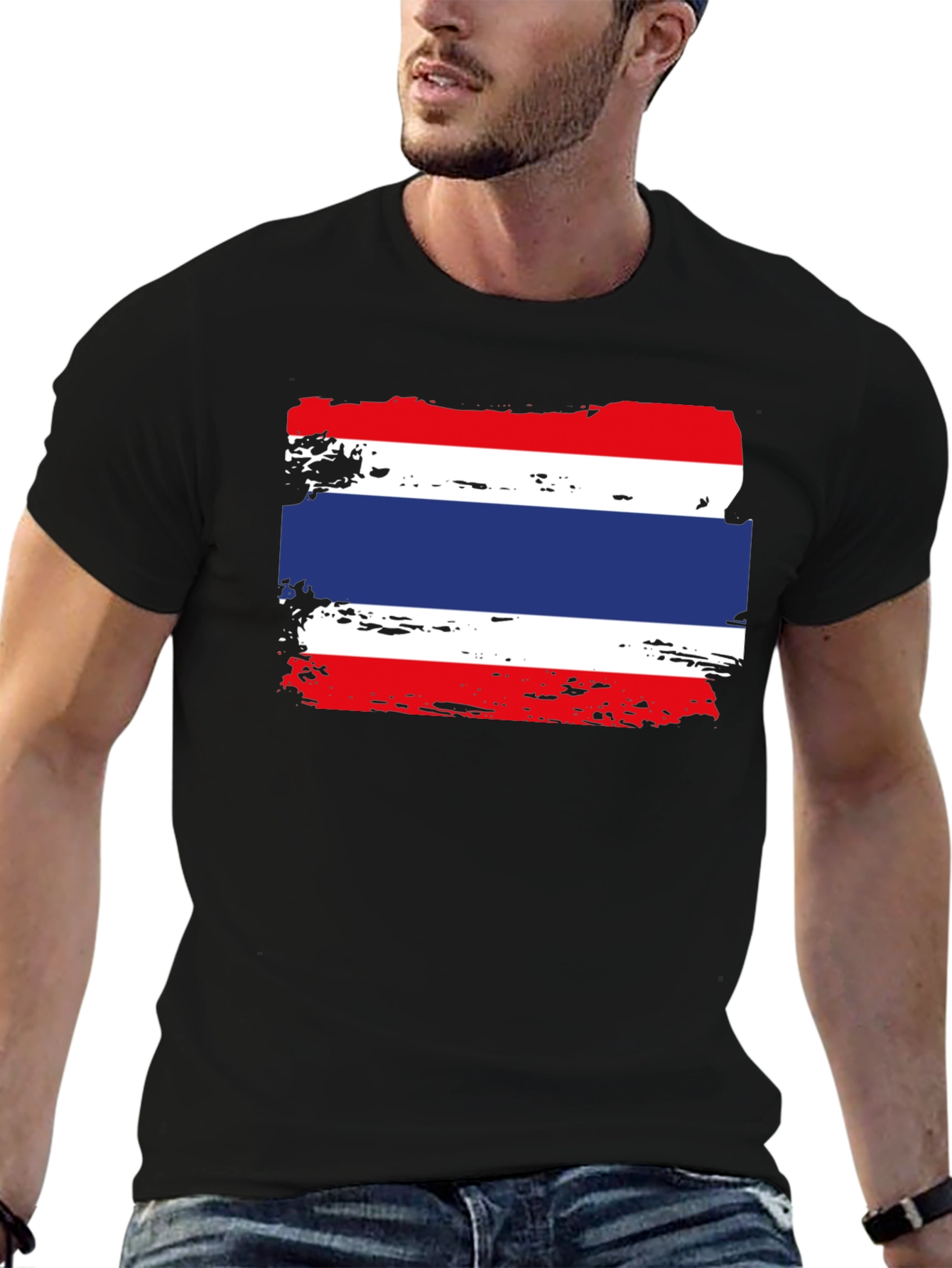 Thailand Flag T-Shirt - Distressed Grunge Graphic Tee