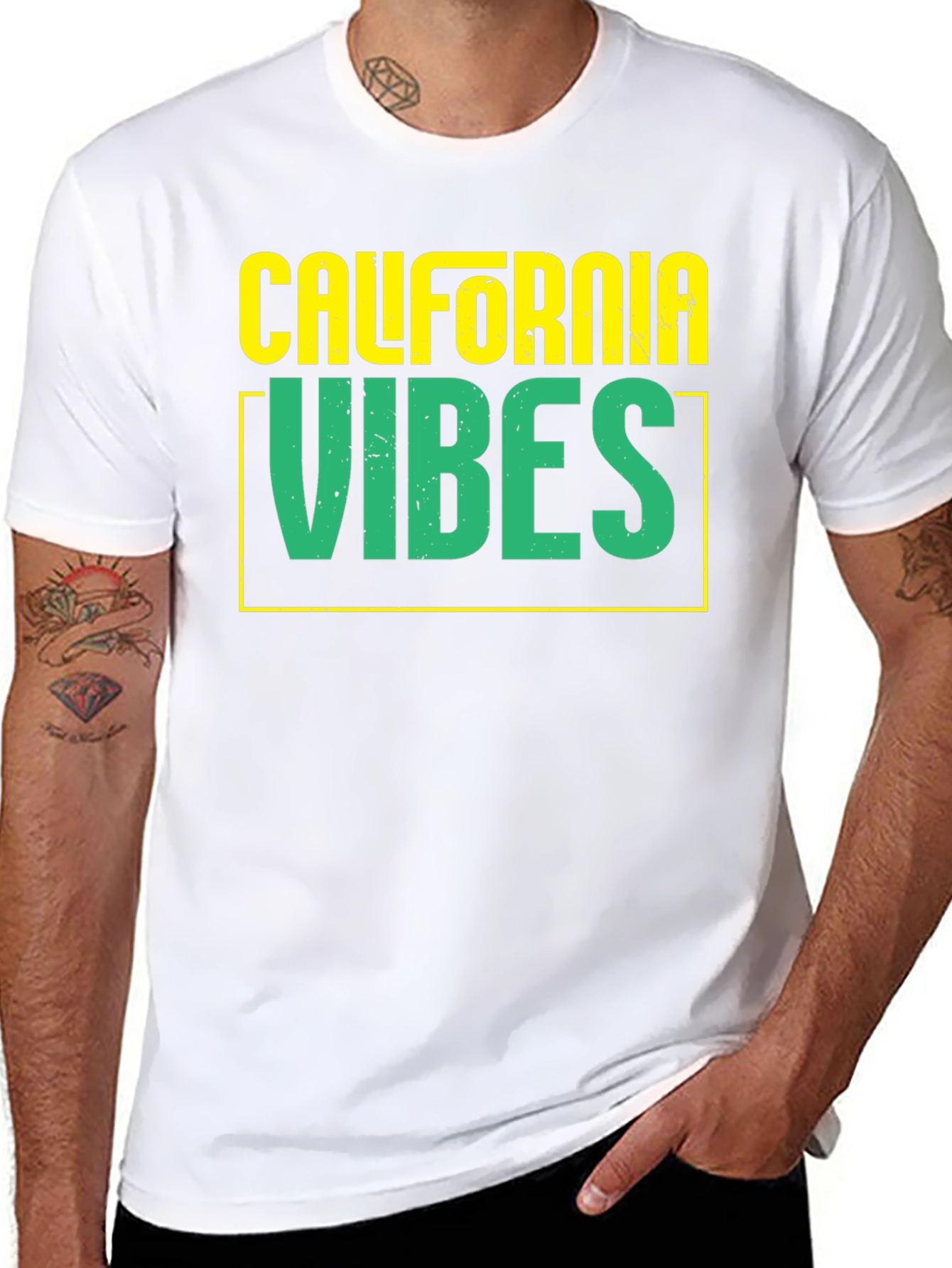 California Vibes Graphic Tee - Black Casual T-Shirt