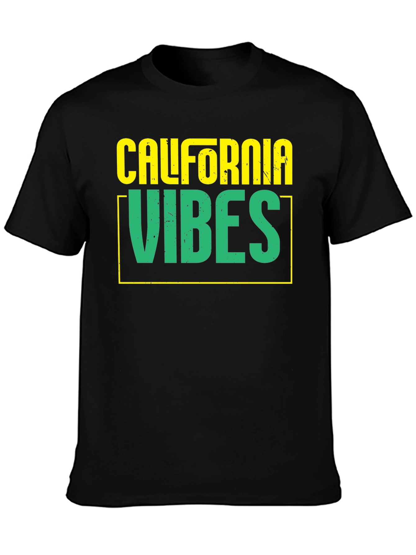 California Vibes Graphic Tee - Black Casual T-Shirt