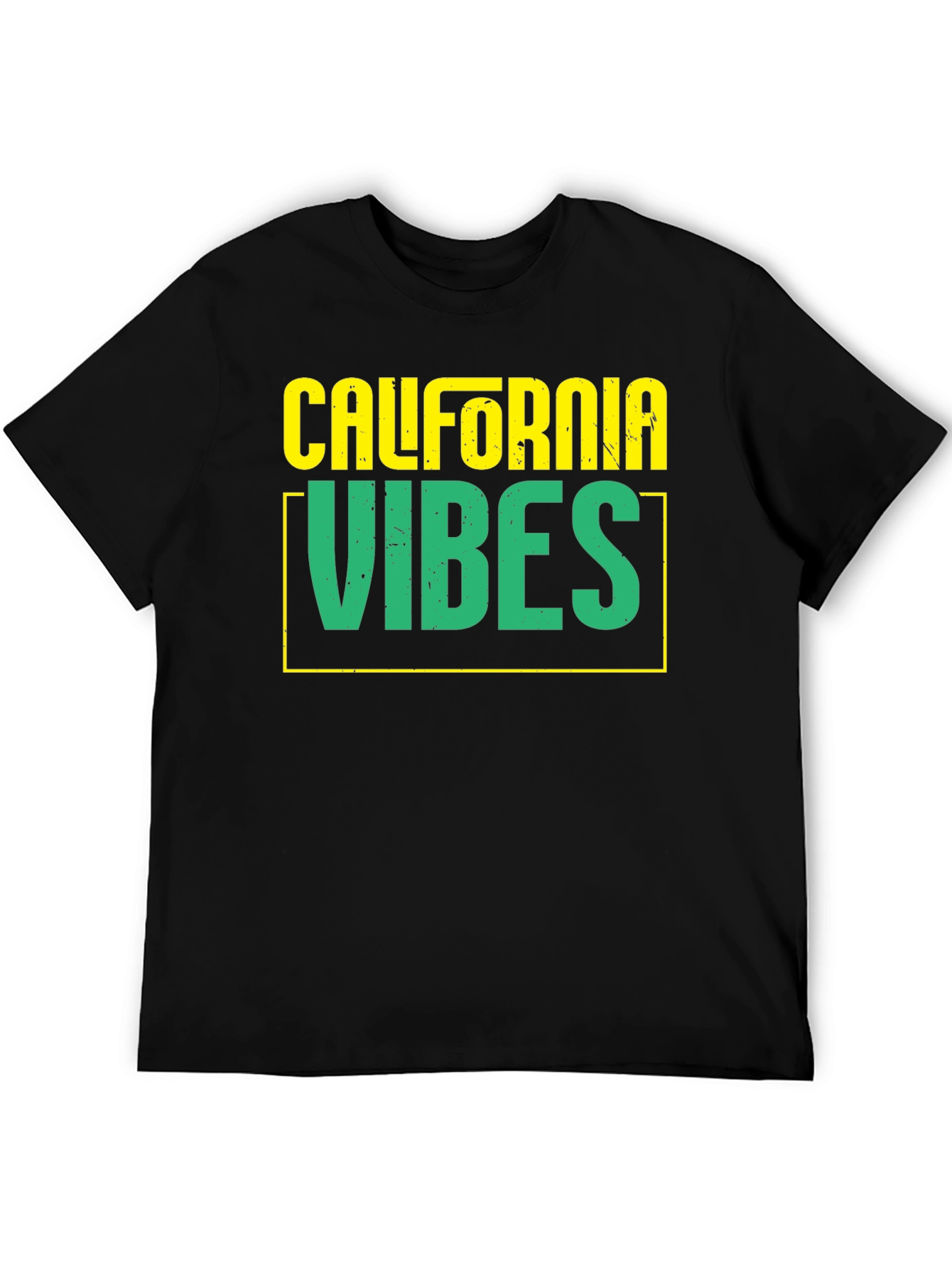 California Vibes Graphic Tee - Black Casual T-Shirt
