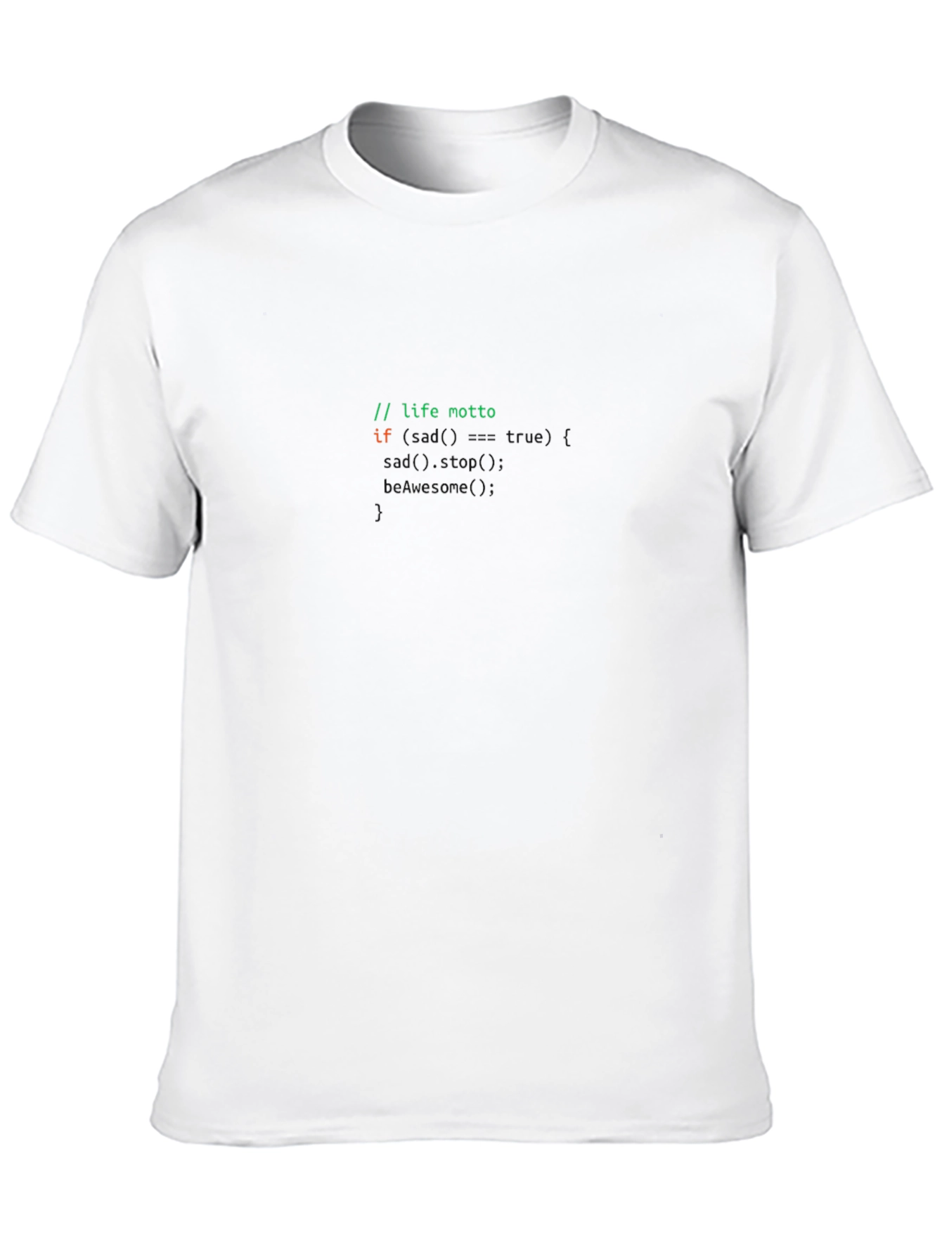 Coders Life Motto Black Tee - If Statements!