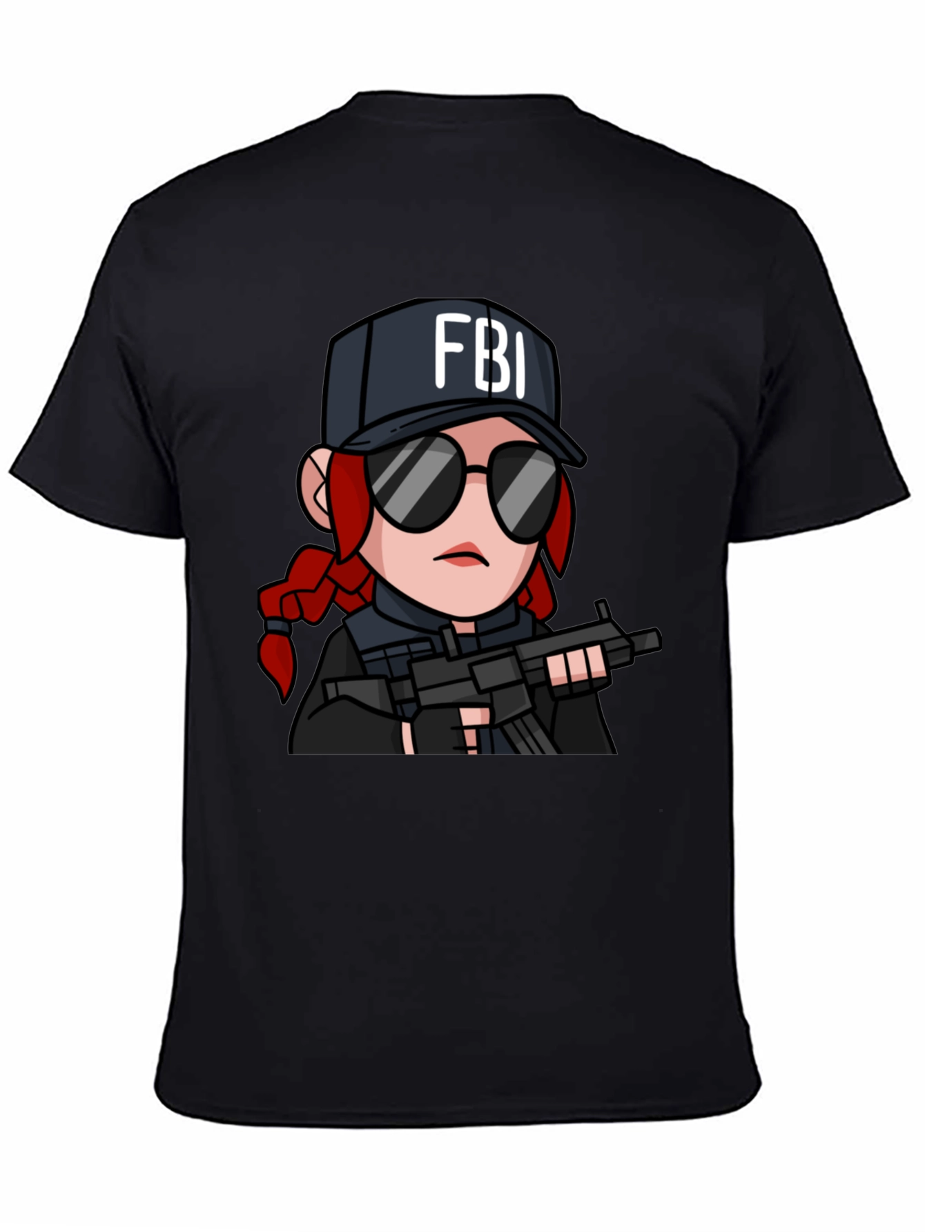 FBI Cartoon Graphic T-Shirt