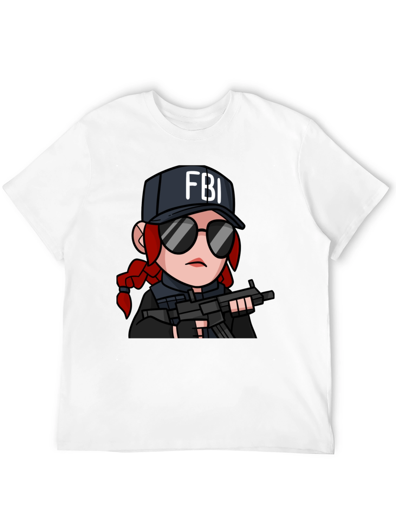 FBI Cartoon Graphic T-Shirt