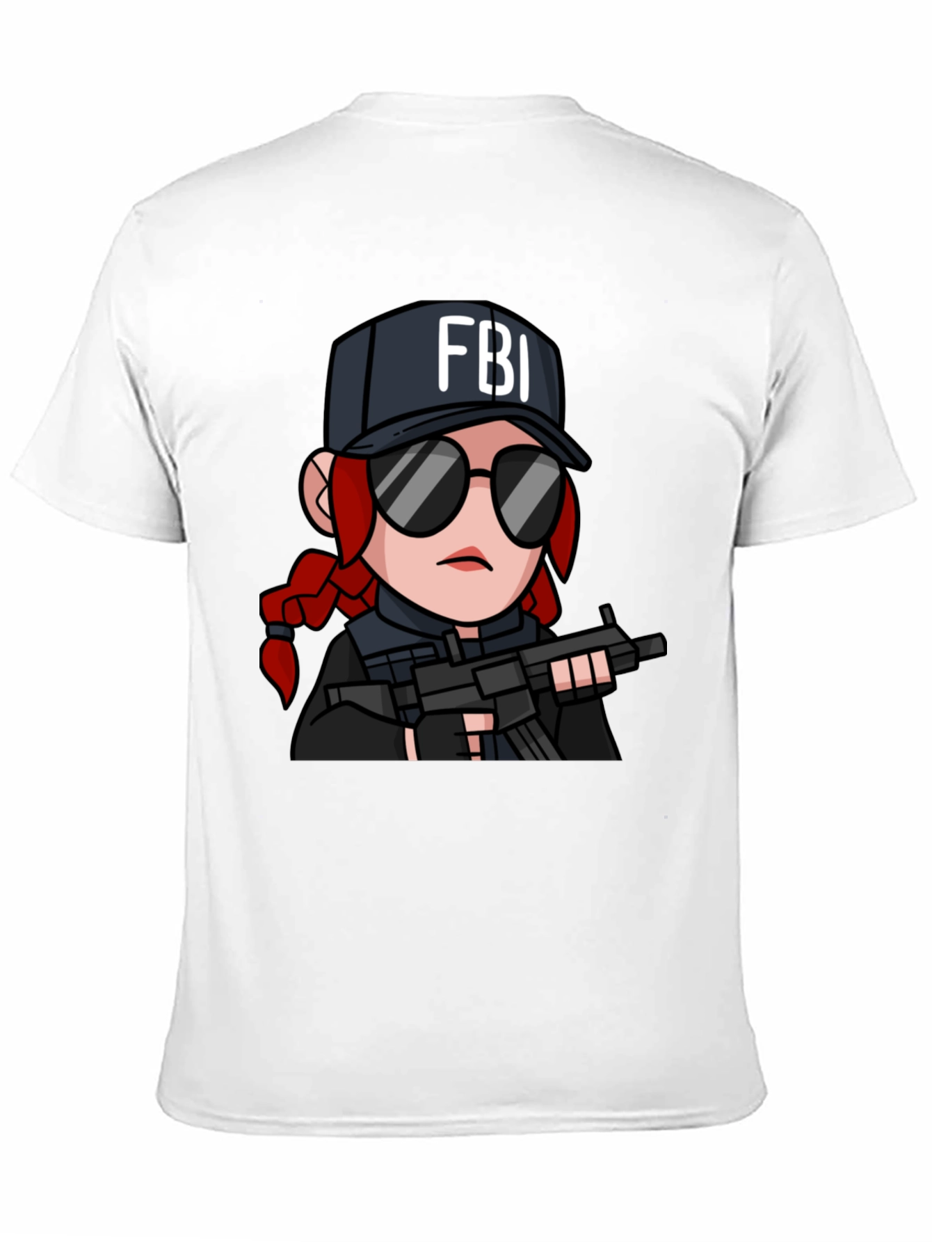 FBI Cartoon Graphic T-Shirt