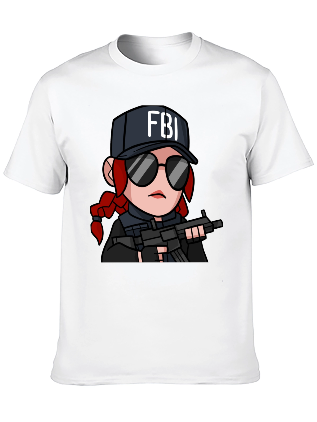 FBI Cartoon Graphic T-Shirt