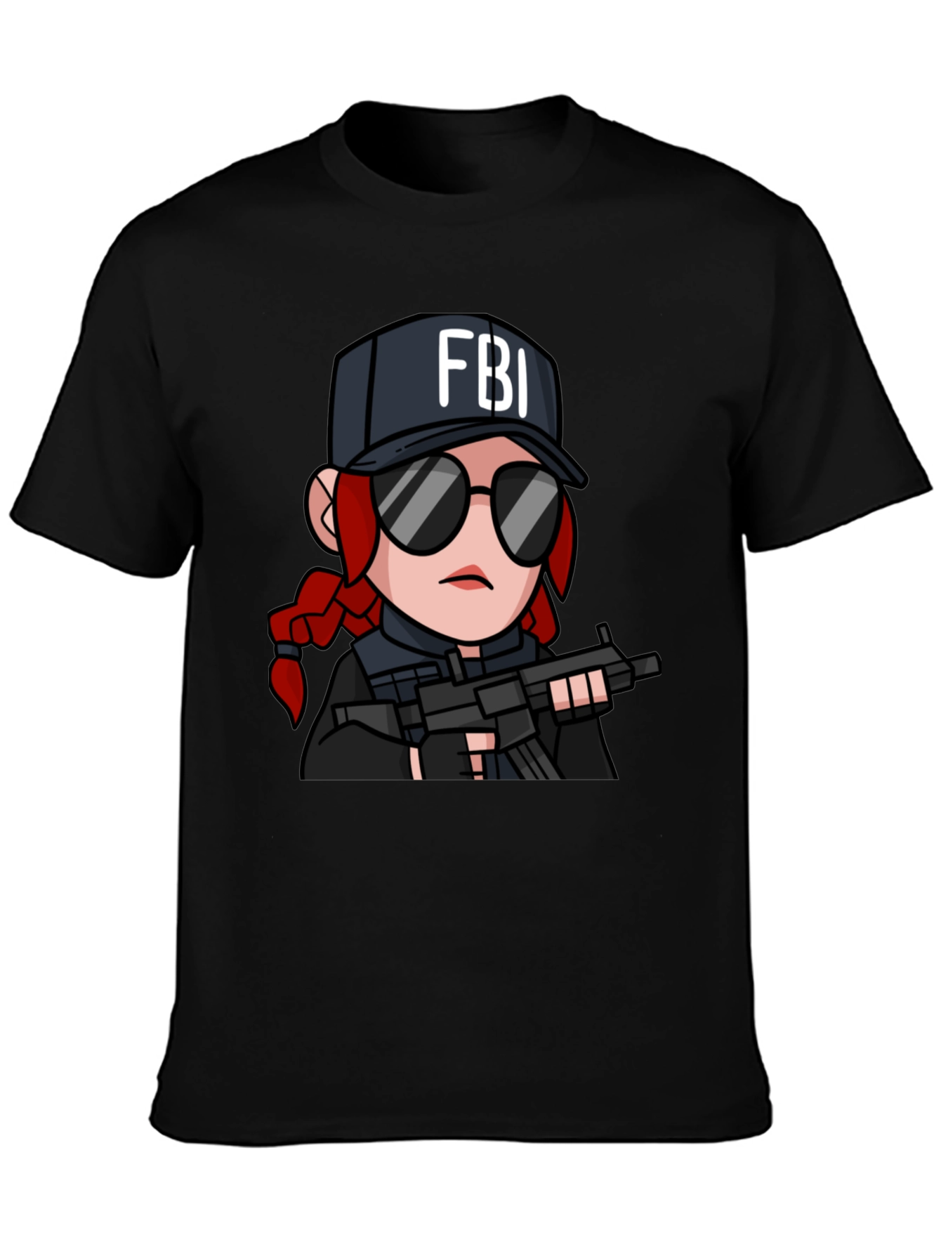 FBI Cartoon Graphic T-Shirt