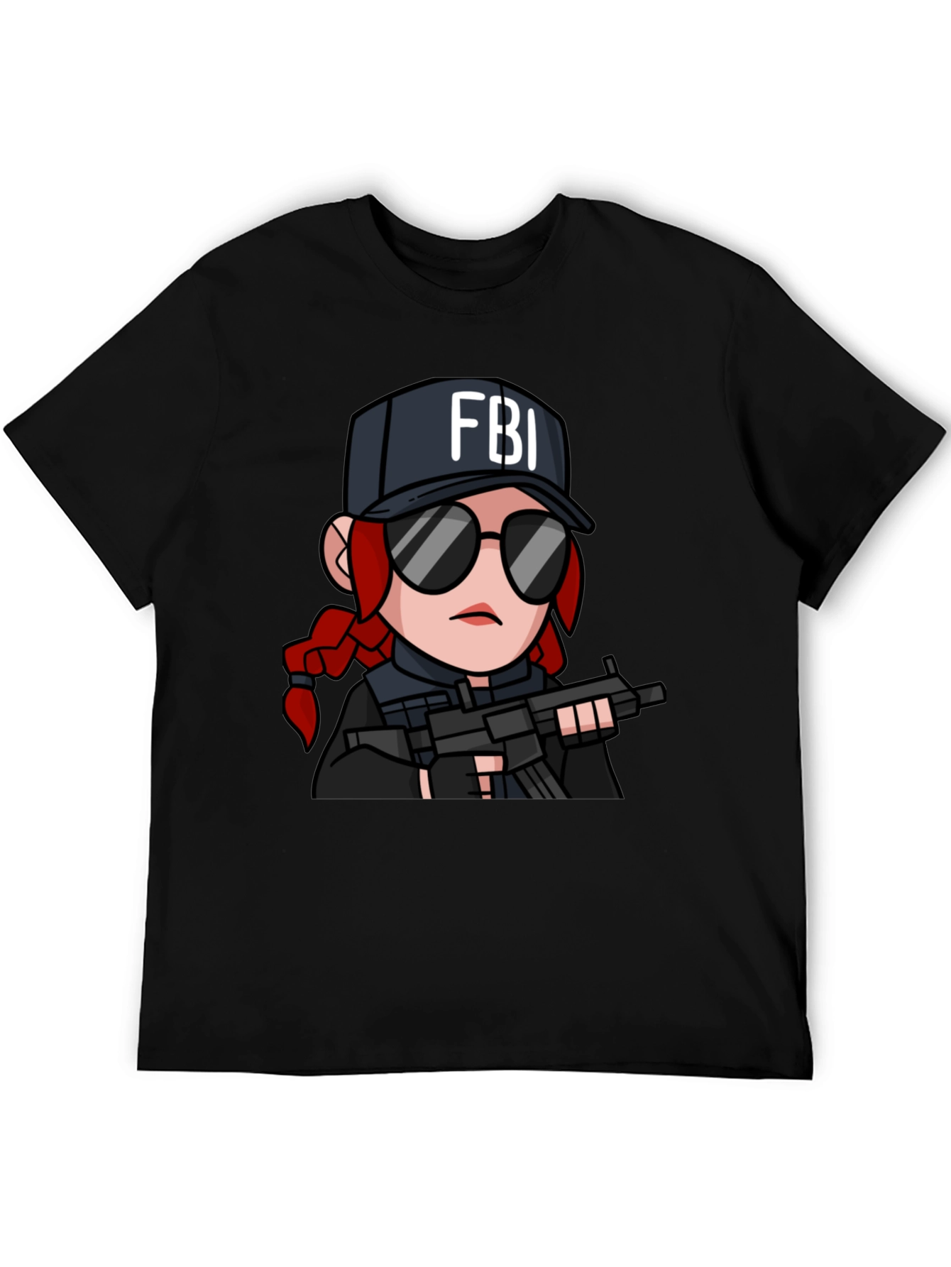 FBI Cartoon Graphic T-Shirt
