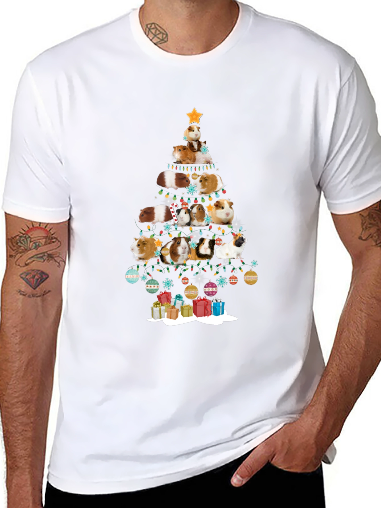 Guinea Pig Christmas Tree T-Shirt