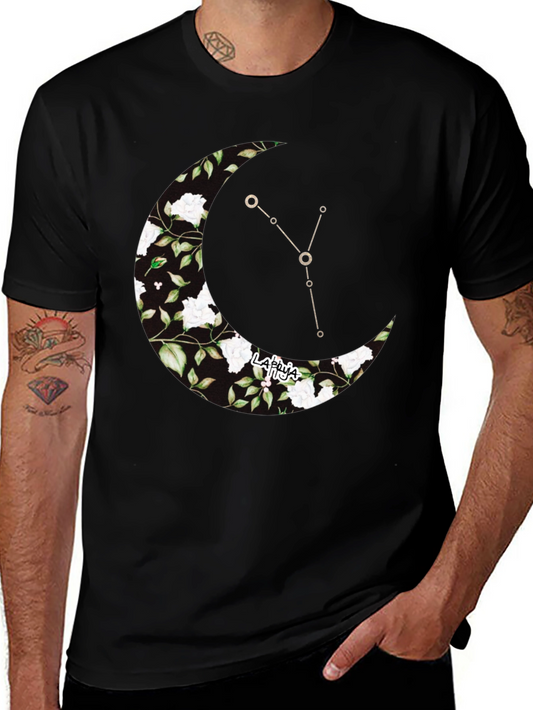 Crescent Moon Constellation Graphic T-Shirt