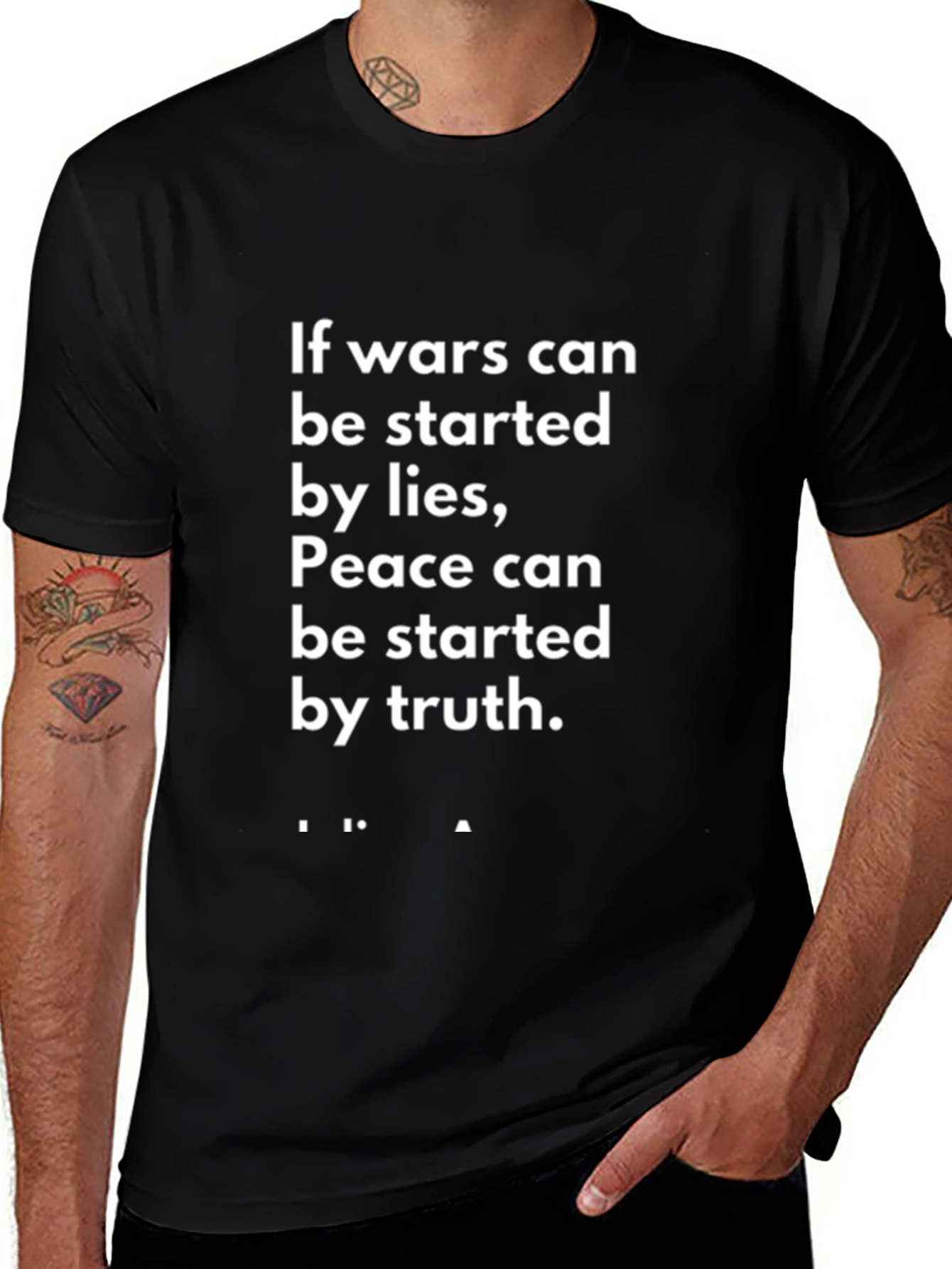 Peace & Truth T-Shirt - Mens Black Graphic Tee