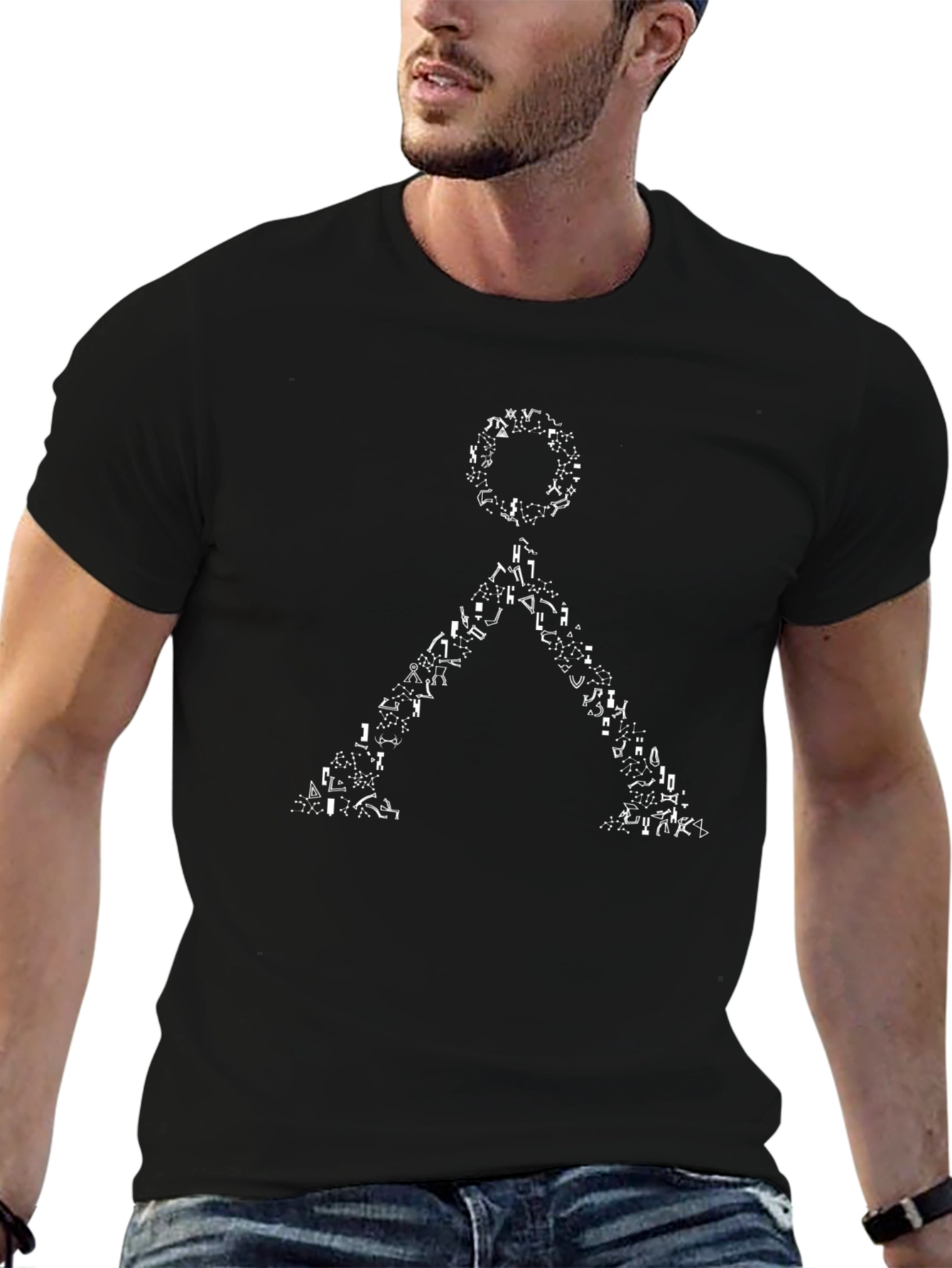 Abstract Symbol Black T-Shirt
