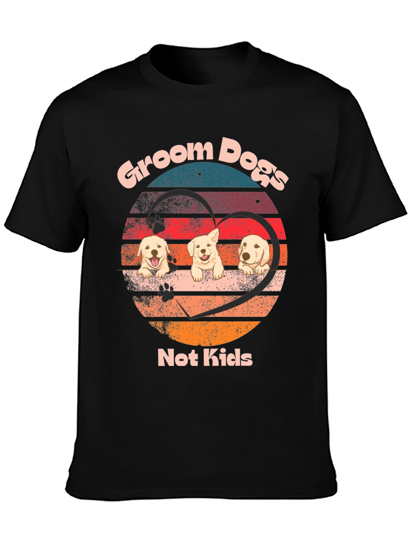 Groom Dogs Not Kids T-Shirt – Funny Golden Retriever Tee