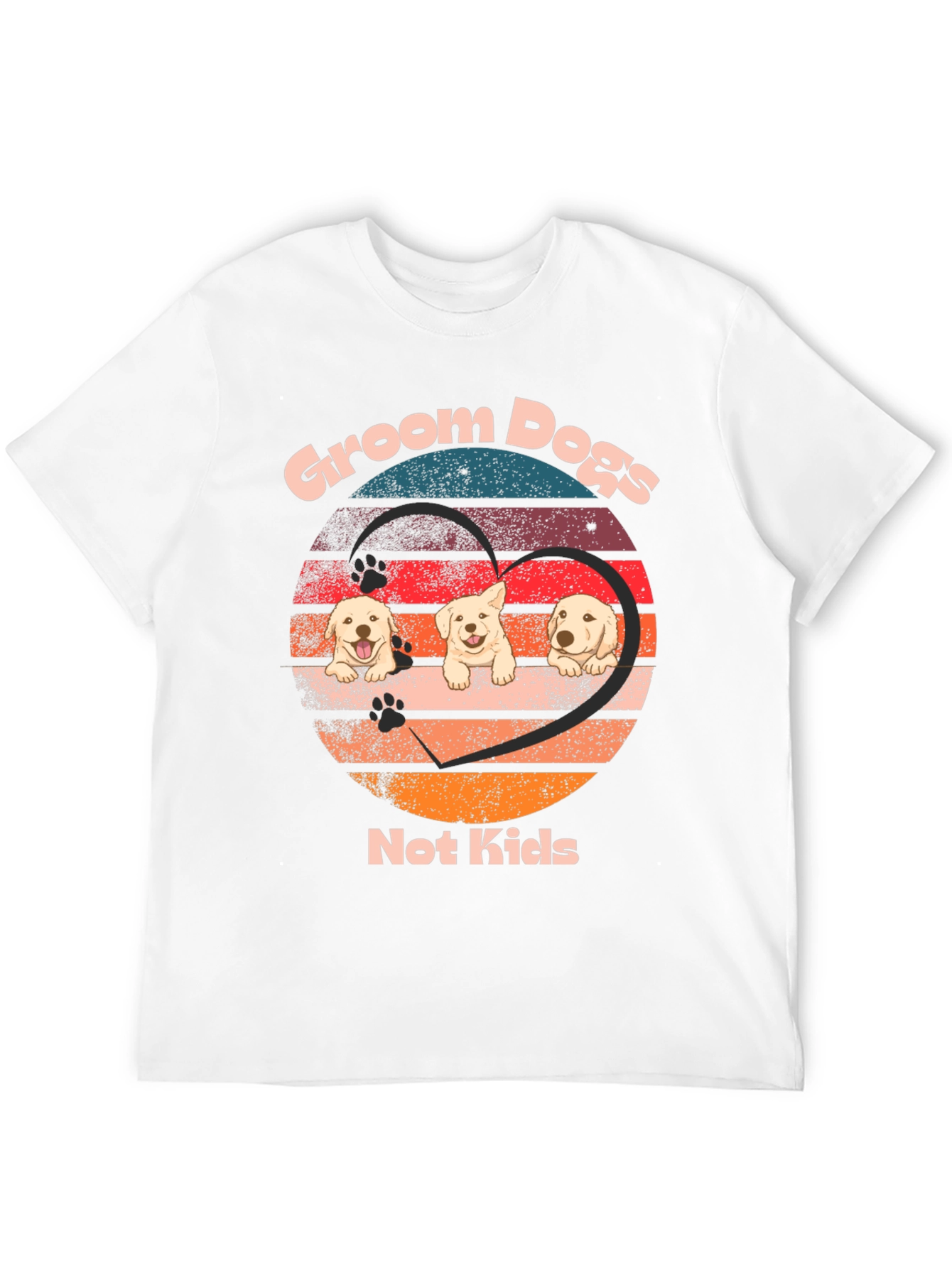 Groom Dogs Not Kids T-Shirt – Funny Golden Retriever Tee