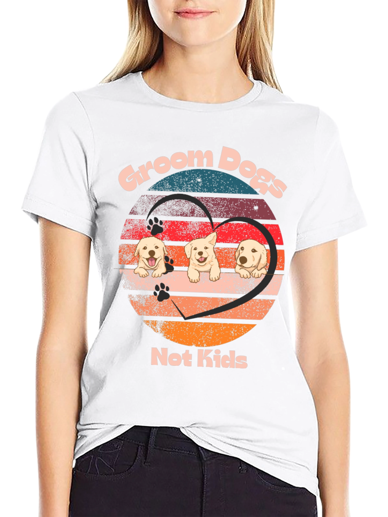 Groom Dogs Not Kids T-Shirt – Funny Golden Retriever Tee