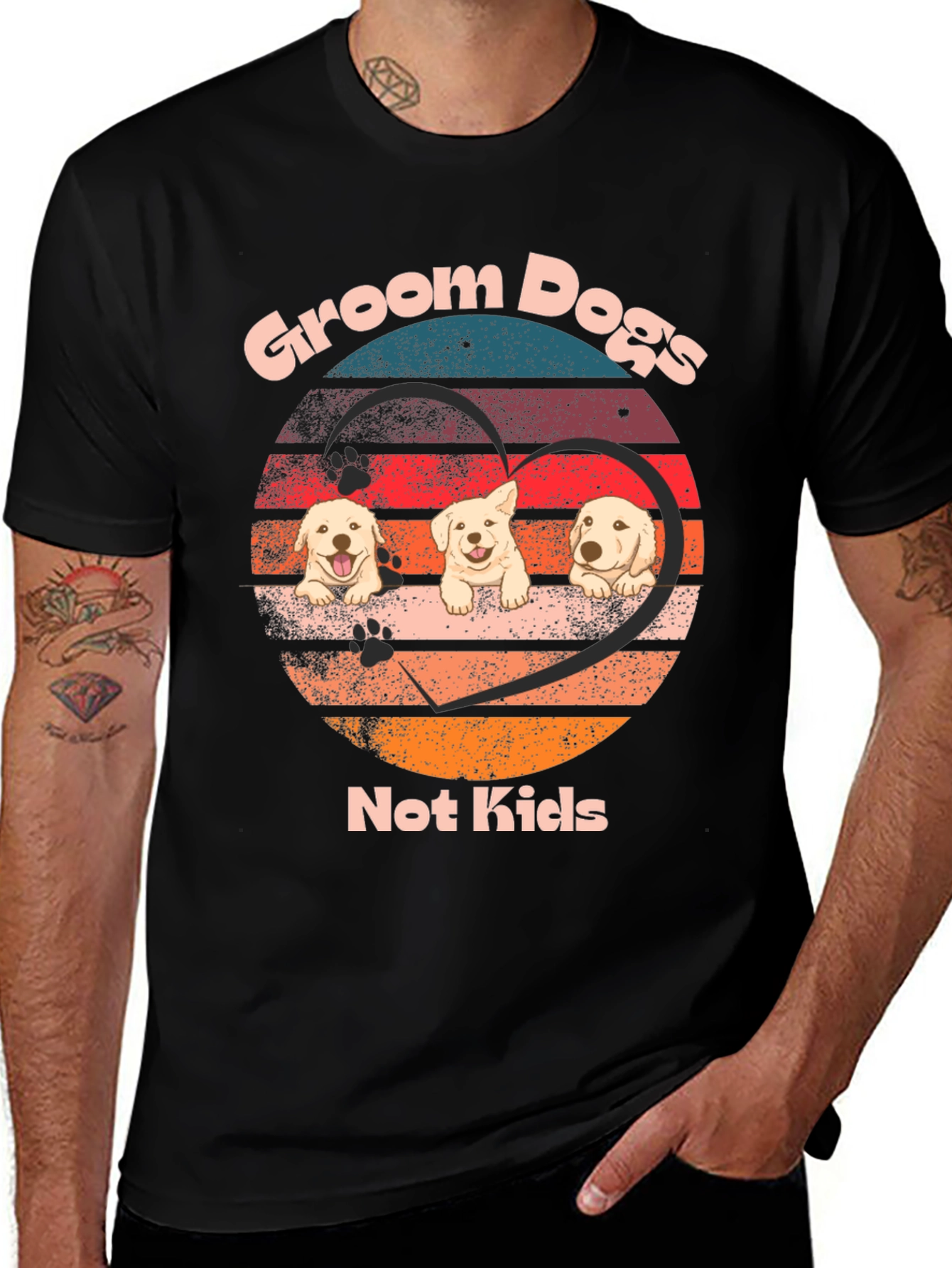 Groom Dogs Not Kids T-Shirt – Funny Golden Retriever Tee