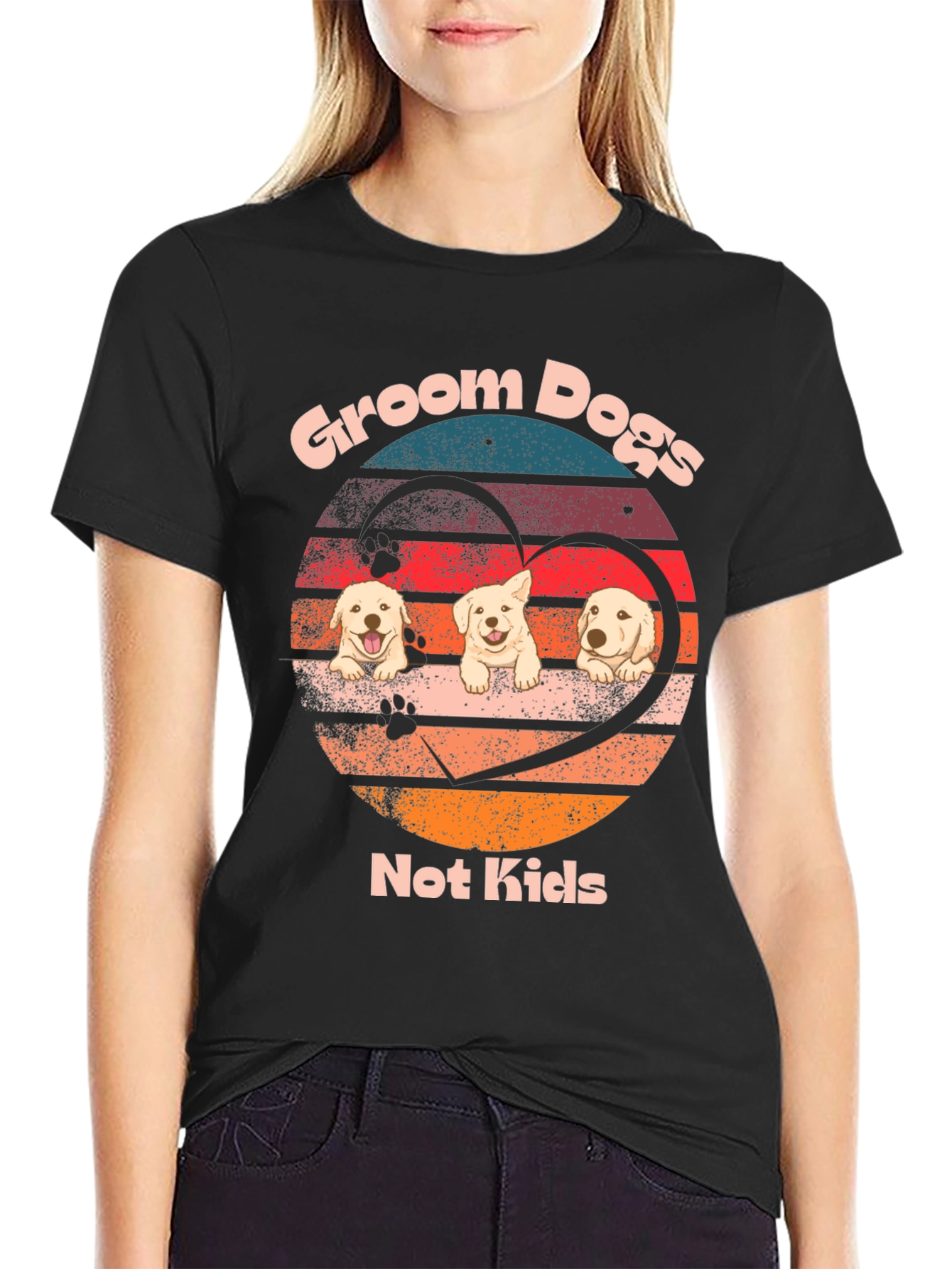 Groom Dogs Not Kids T-Shirt – Funny Golden Retriever Tee