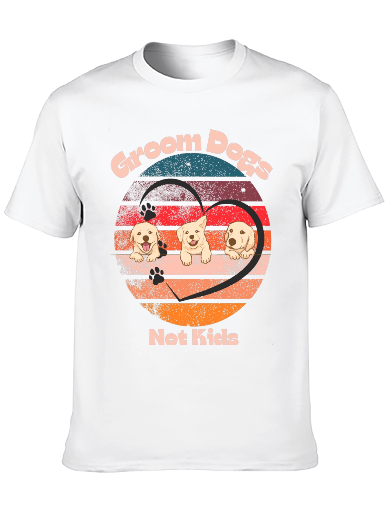 Groom Dogs Not Kids T-Shirt – Funny Golden Retriever Tee
