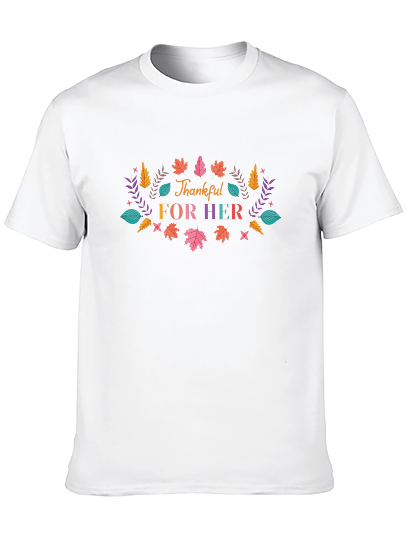 Thankful For Her T-Shirt - Black Casual Tee
