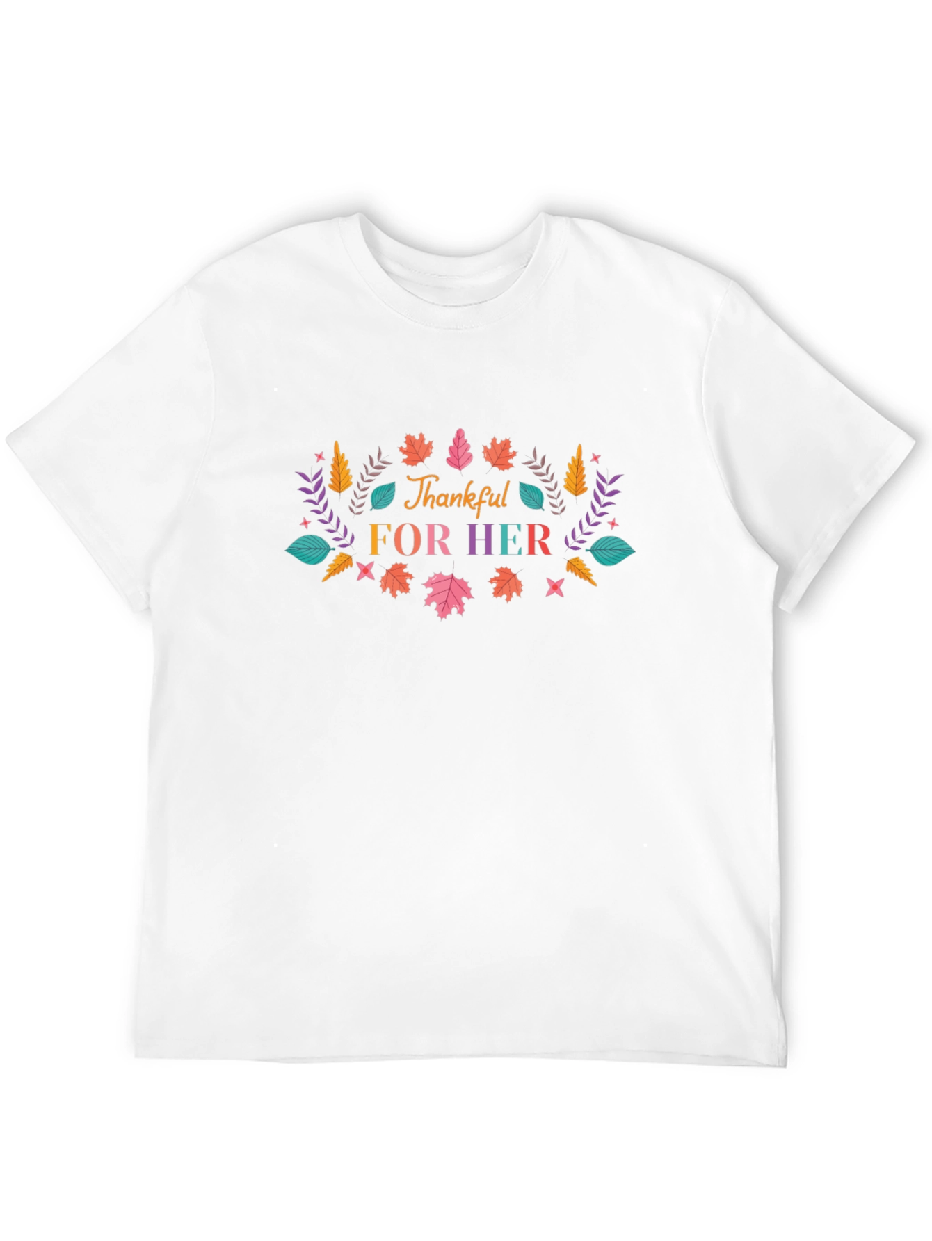 Thankful For Her T-Shirt - Black Casual Tee