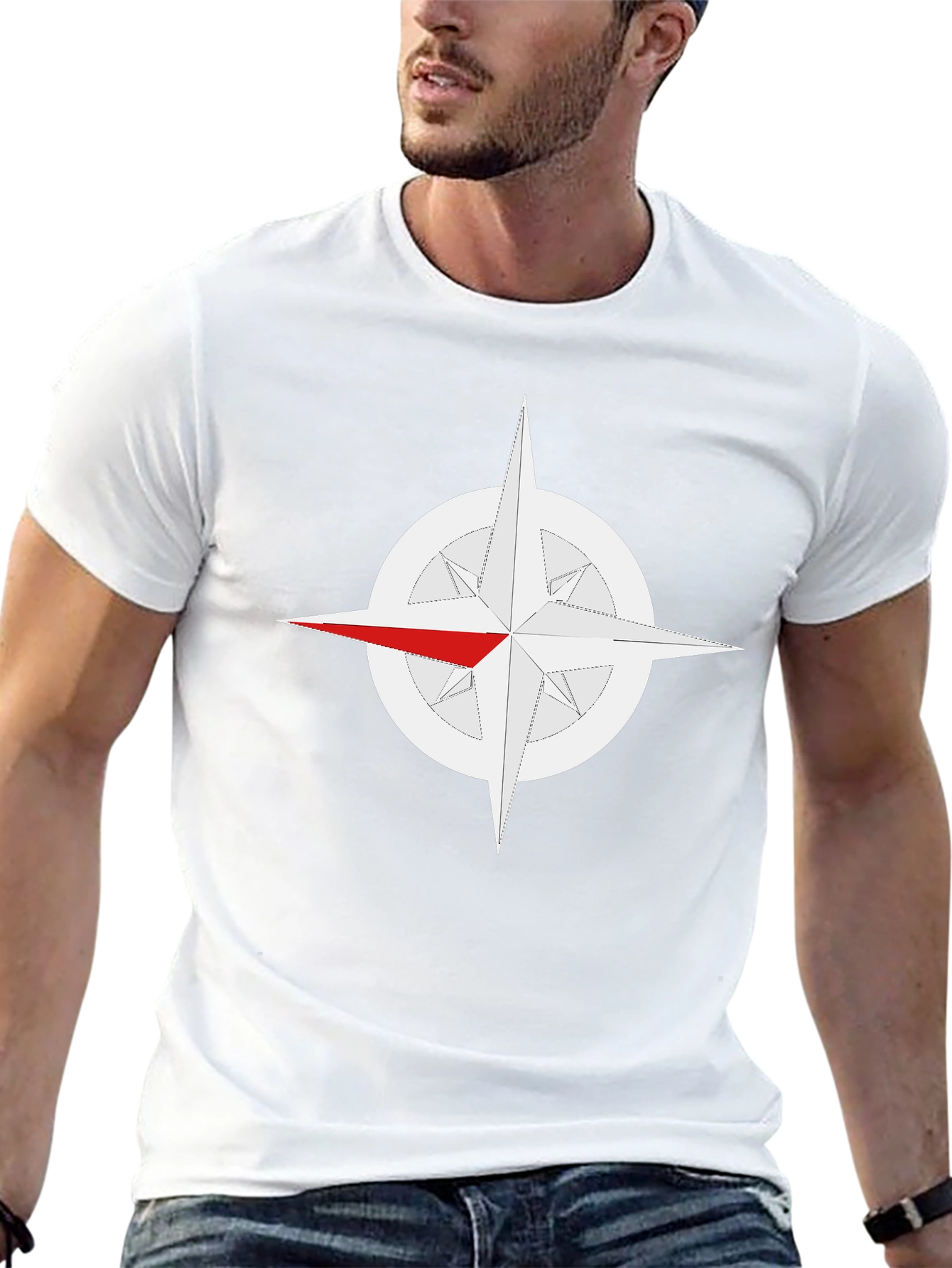 Compass Rose Graphic Tee - Classic Black