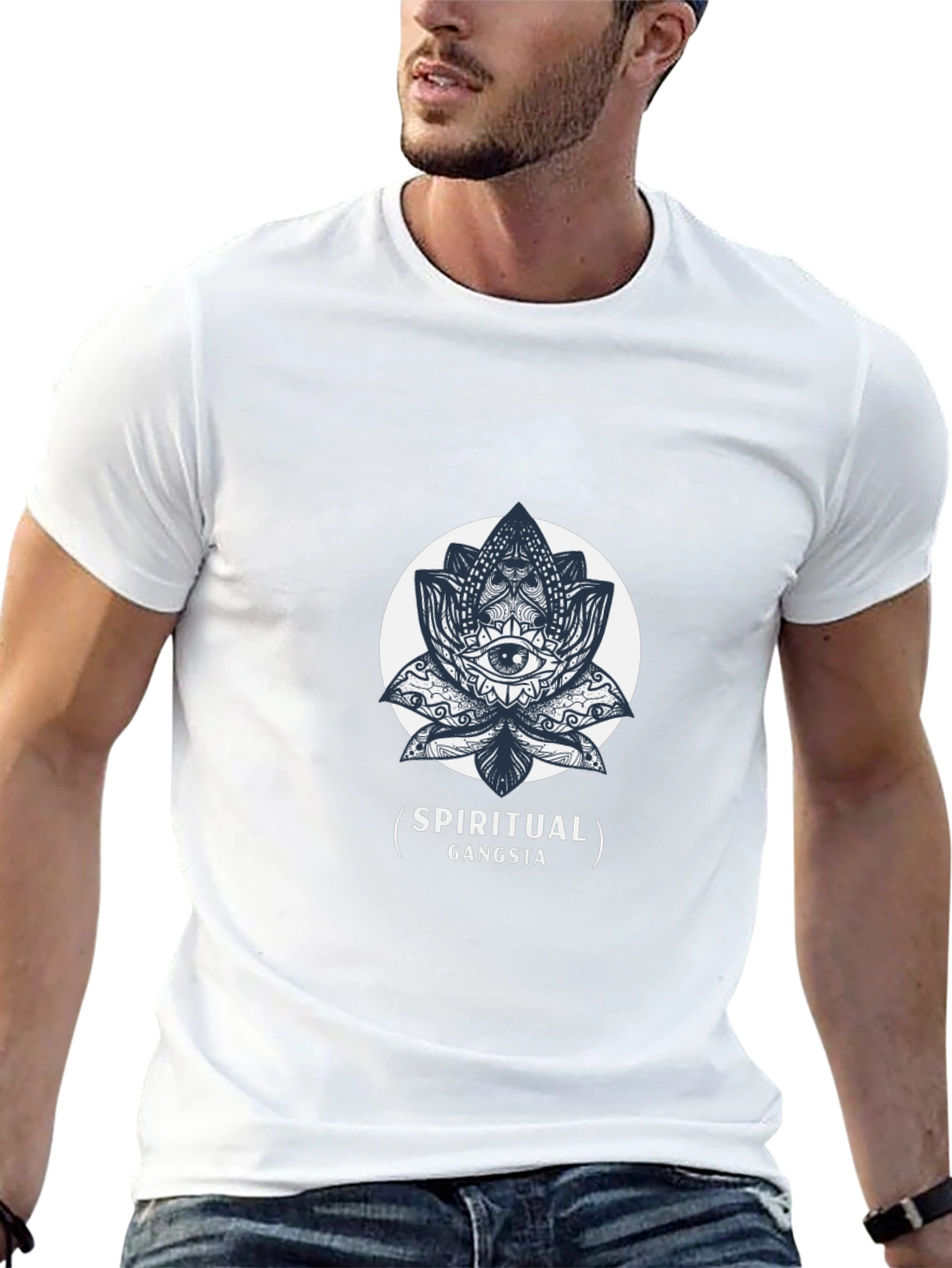 Spiritual Gangsta Graphic Tee - Black Cotton