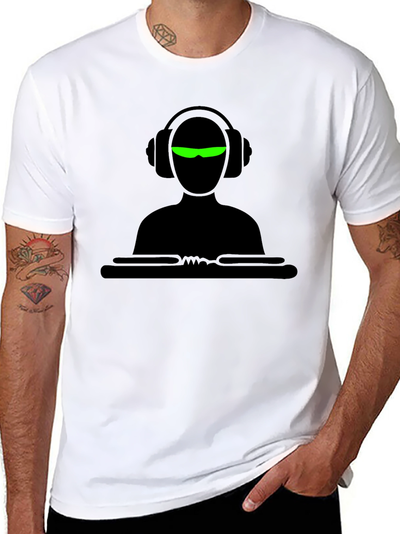 DJ Graphic Black T-Shirt - Music Lover Tee