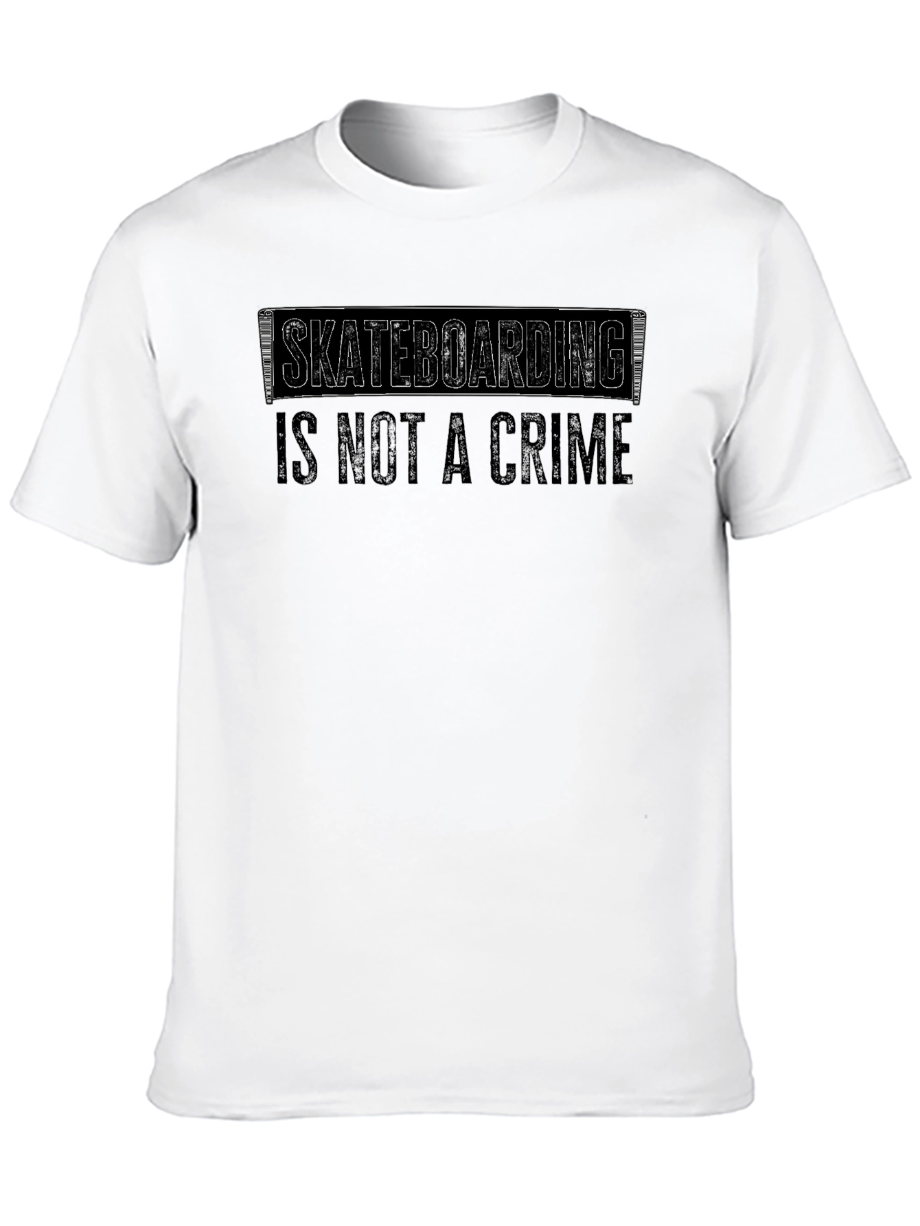 Skateboarding Is Not A Crime Graphic Tee