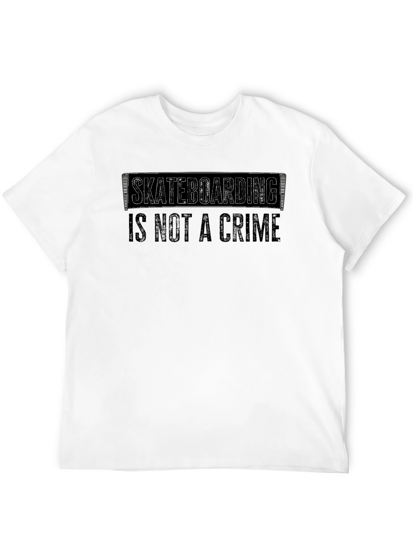 Skateboarding Is Not A Crime Graphic Tee
