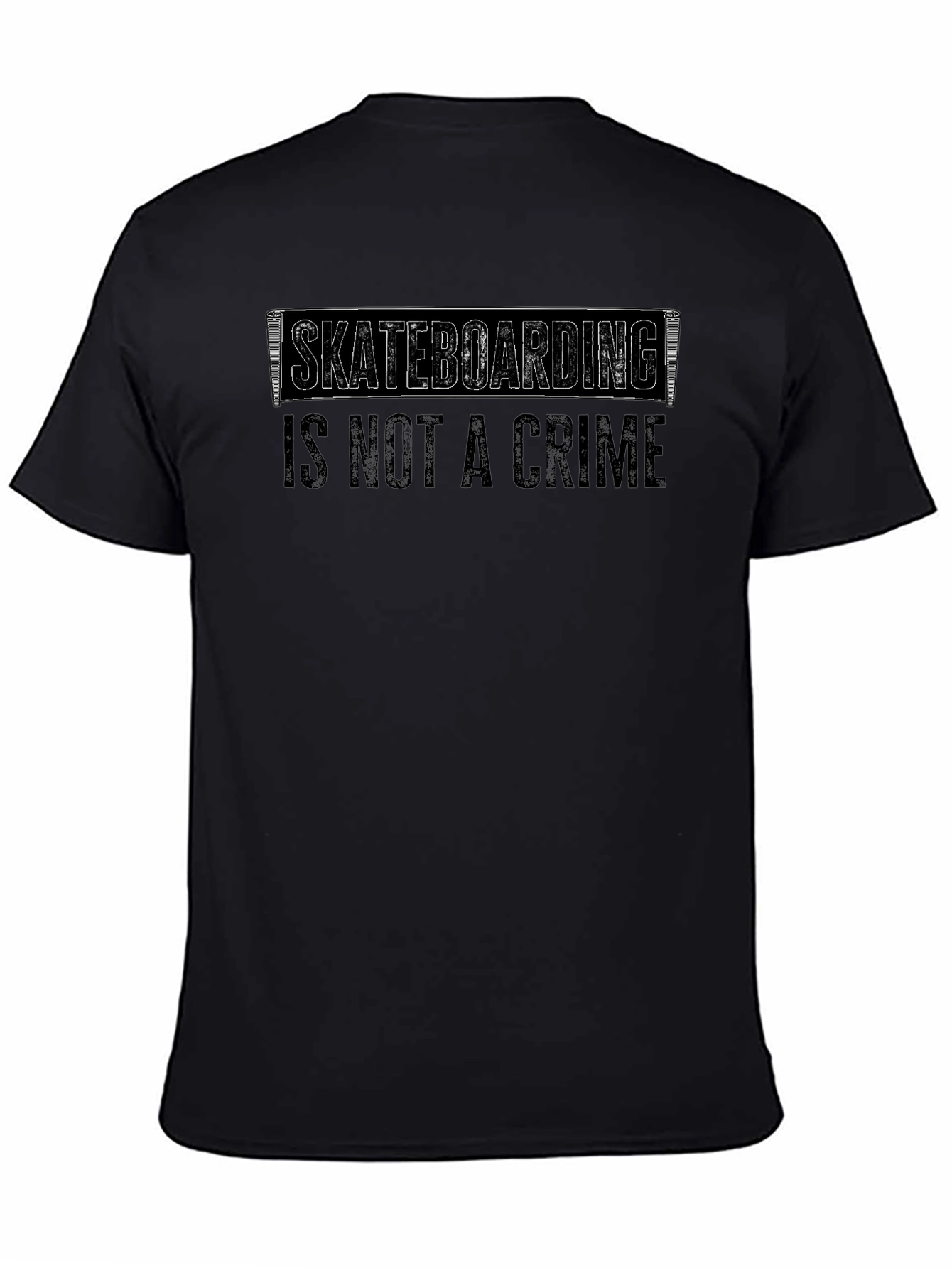Skateboarding Is Not A Crime Graphic Tee