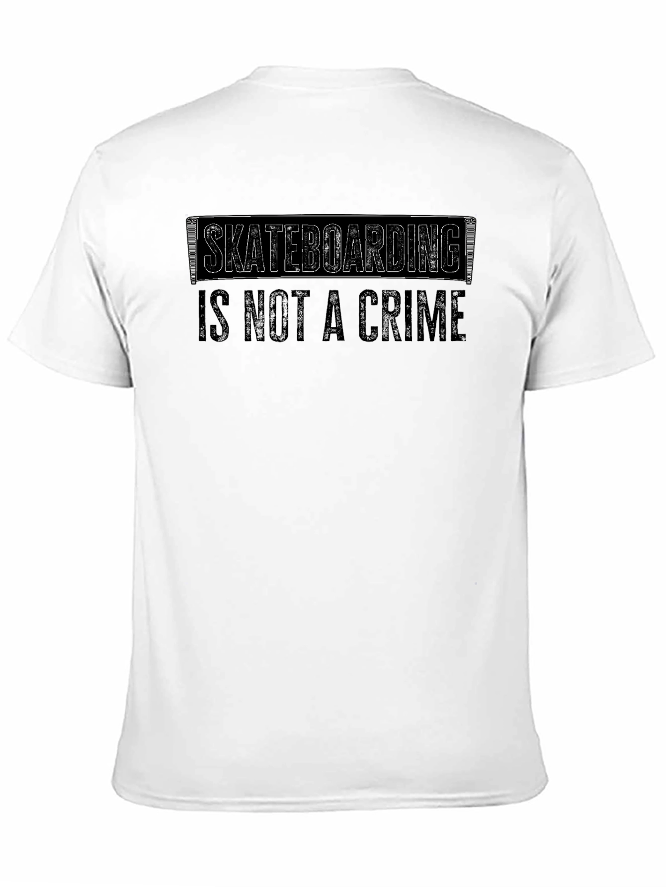 Skateboarding Is Not A Crime Graphic Tee
