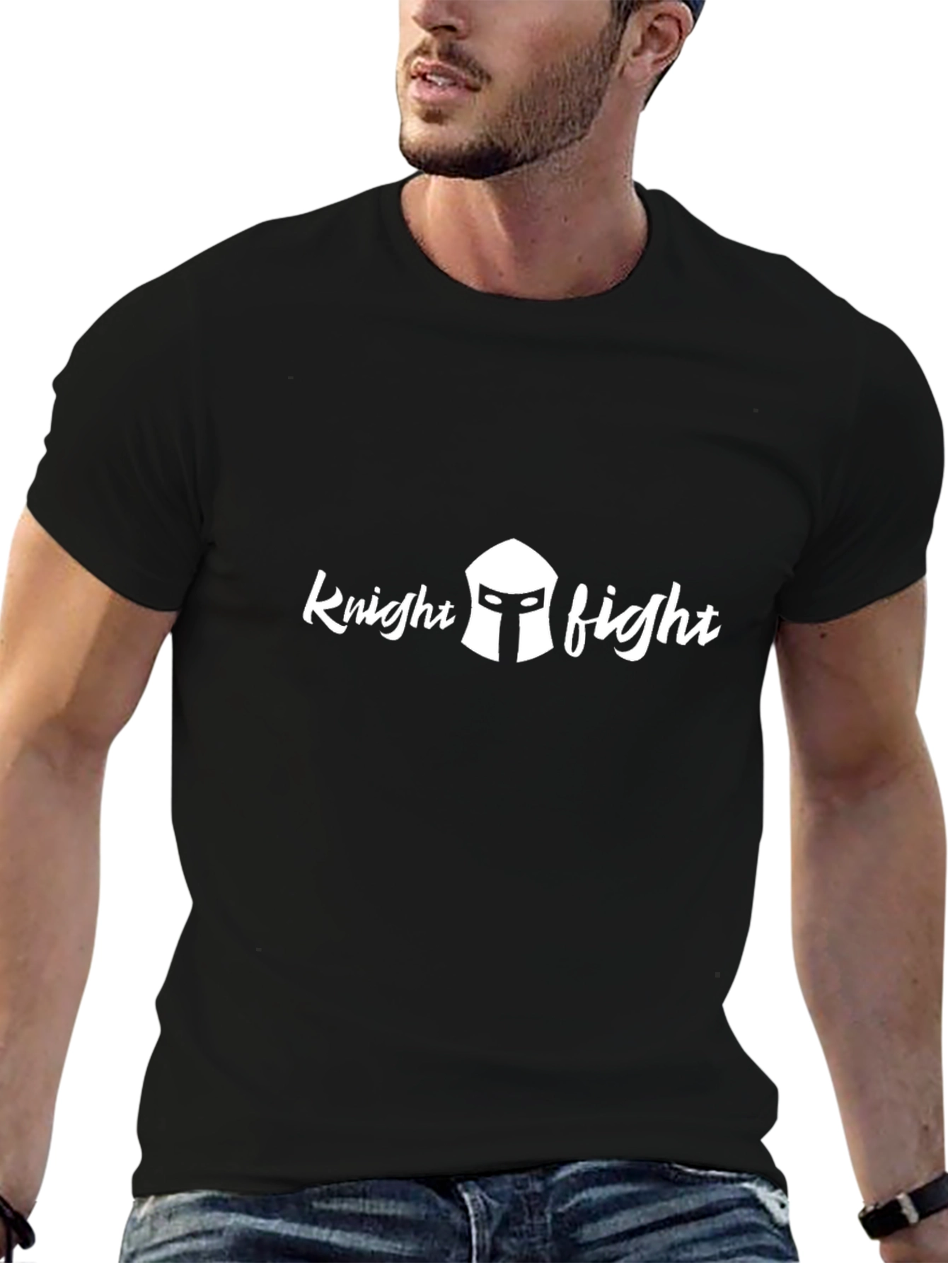 Knight Fight Black T-Shirt