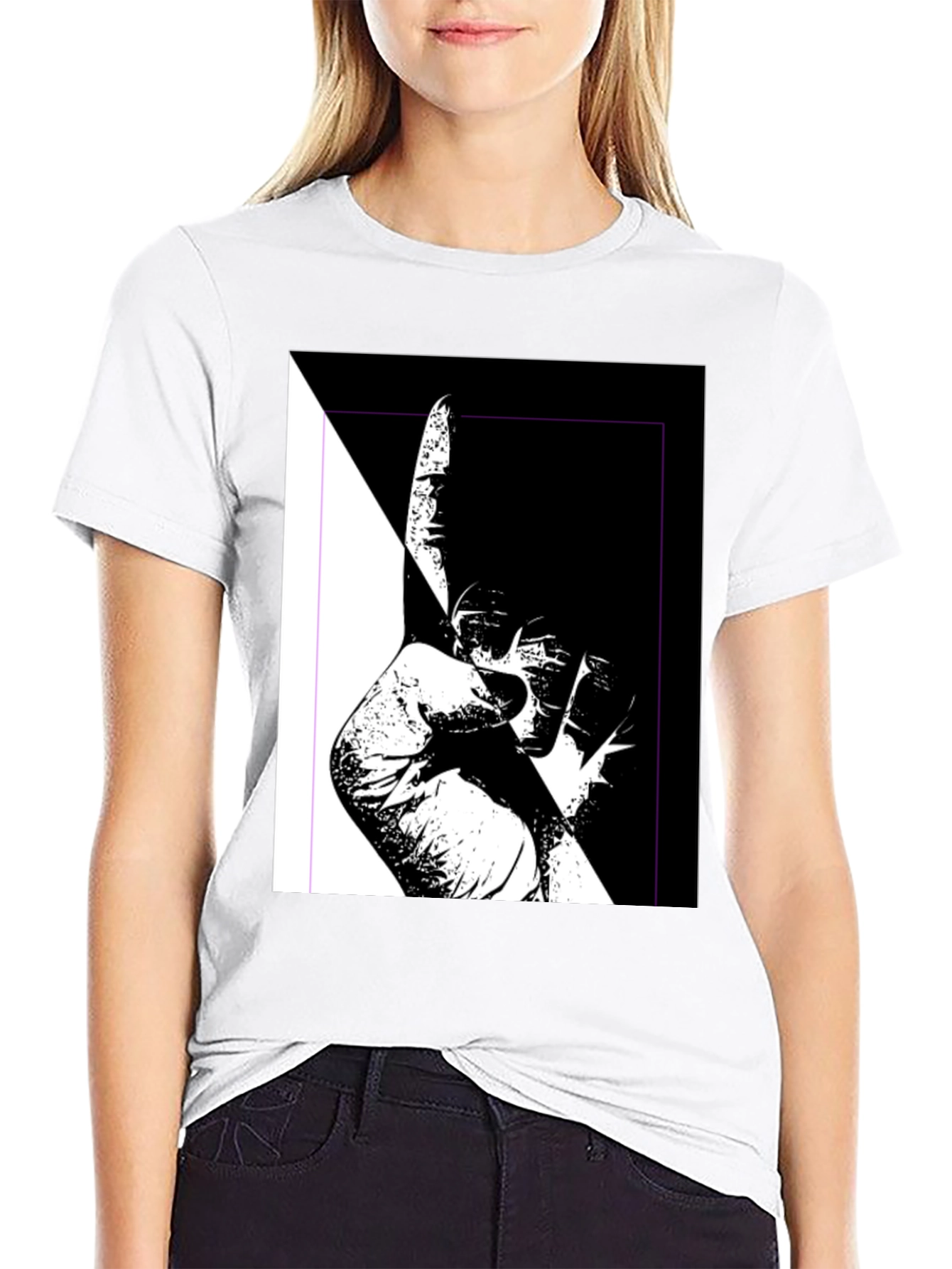Unique Black & White Graphic Tee