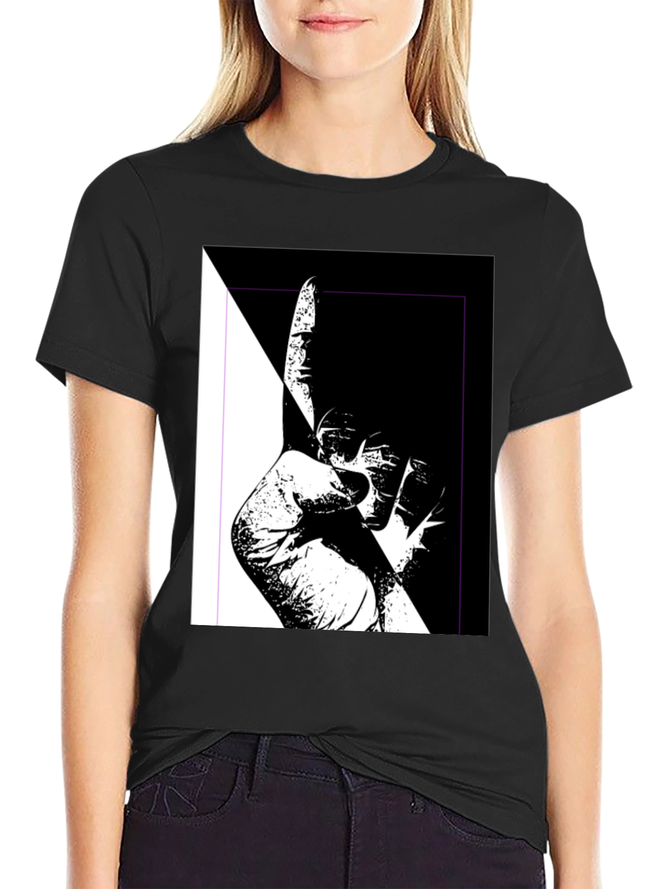 Unique Black & White Graphic Tee