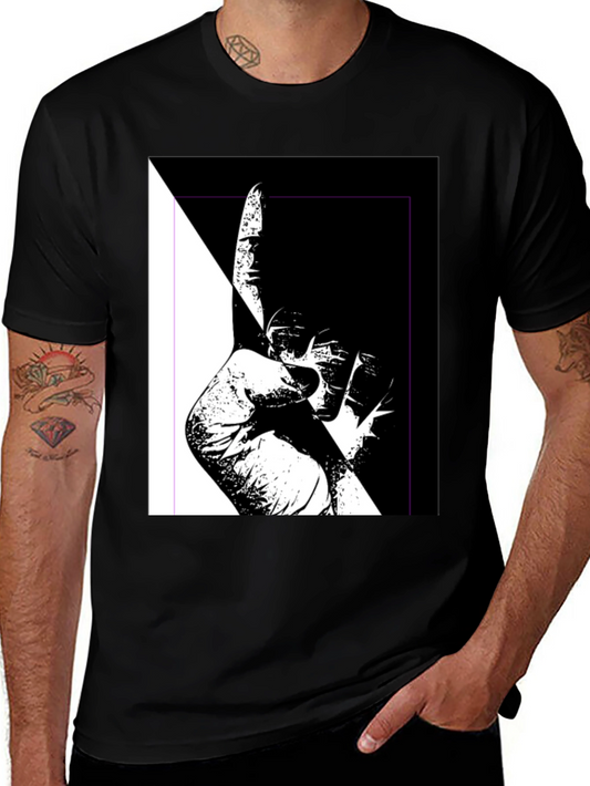Unique Black & White Graphic Tee