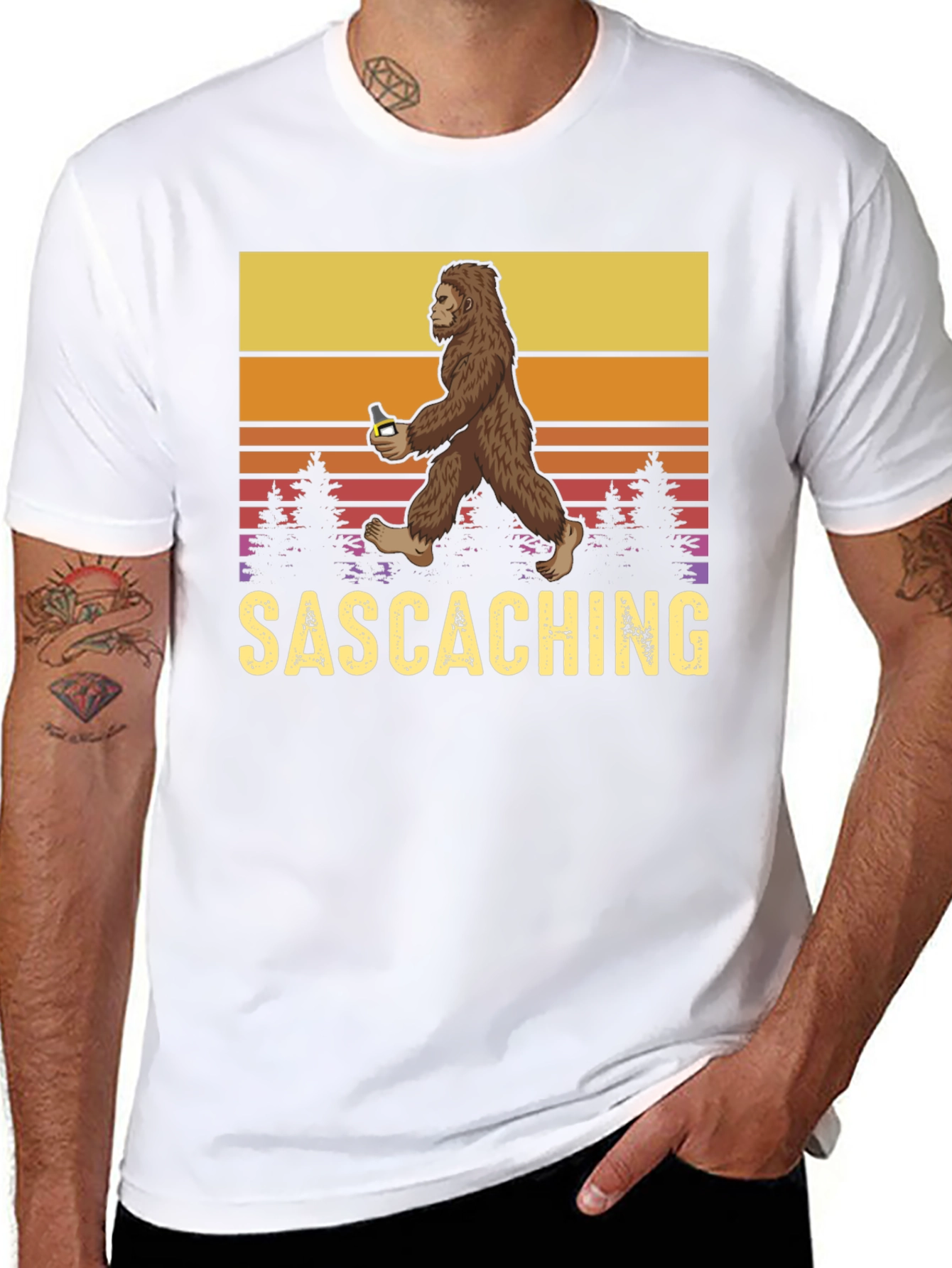 Sasquatch Drinking Beer T-Shirt