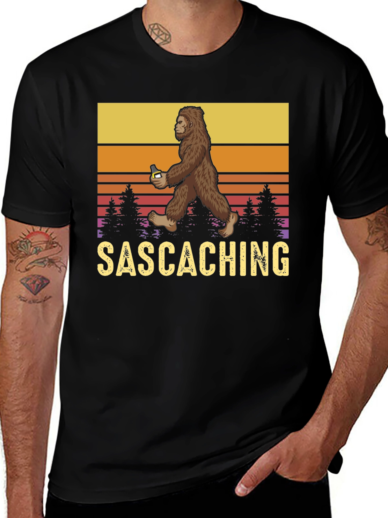 Sasquatch Drinking Beer T-Shirt