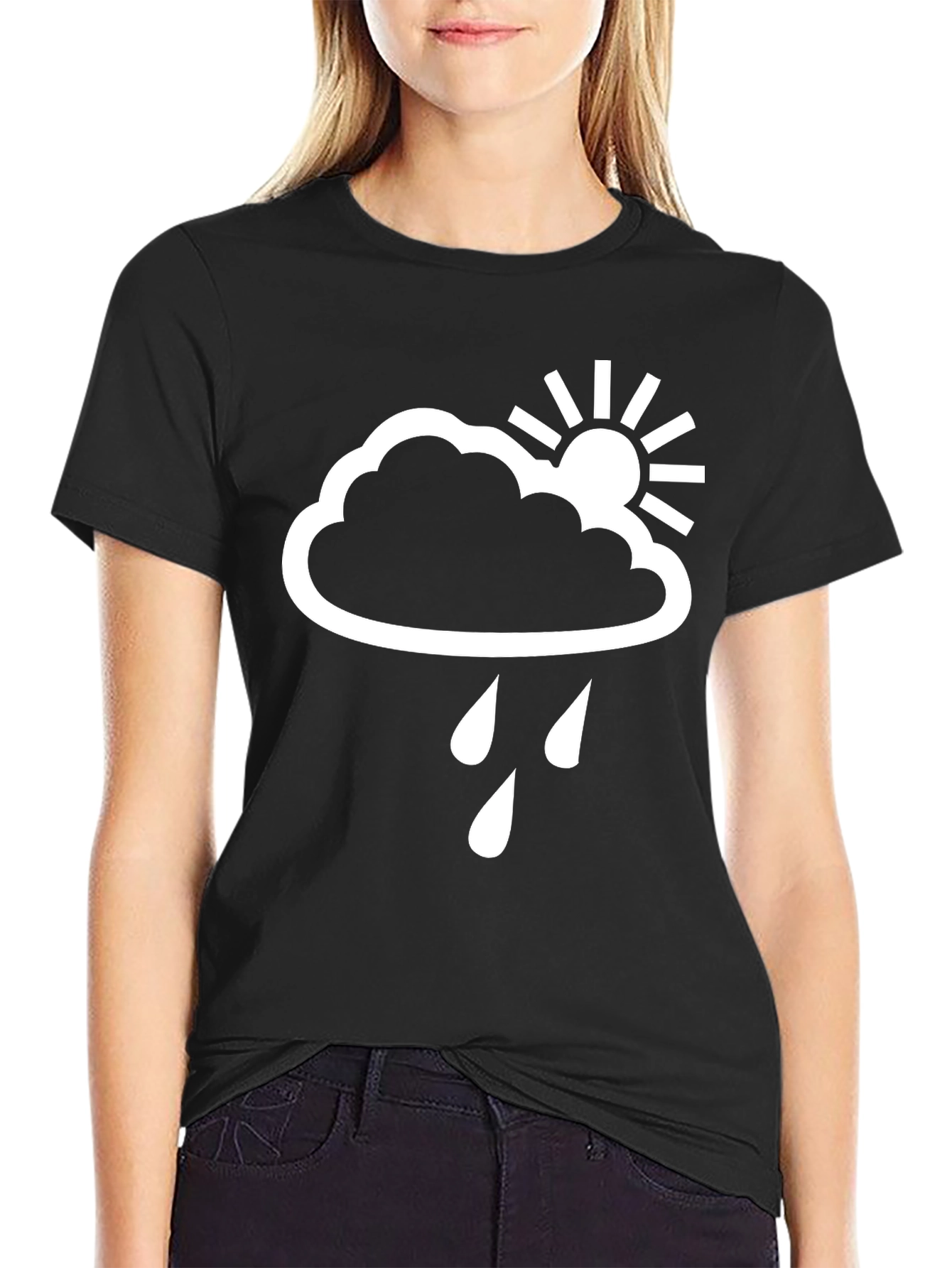 Cloud Rain Sun Graphic Tee - Weather T-Shirt