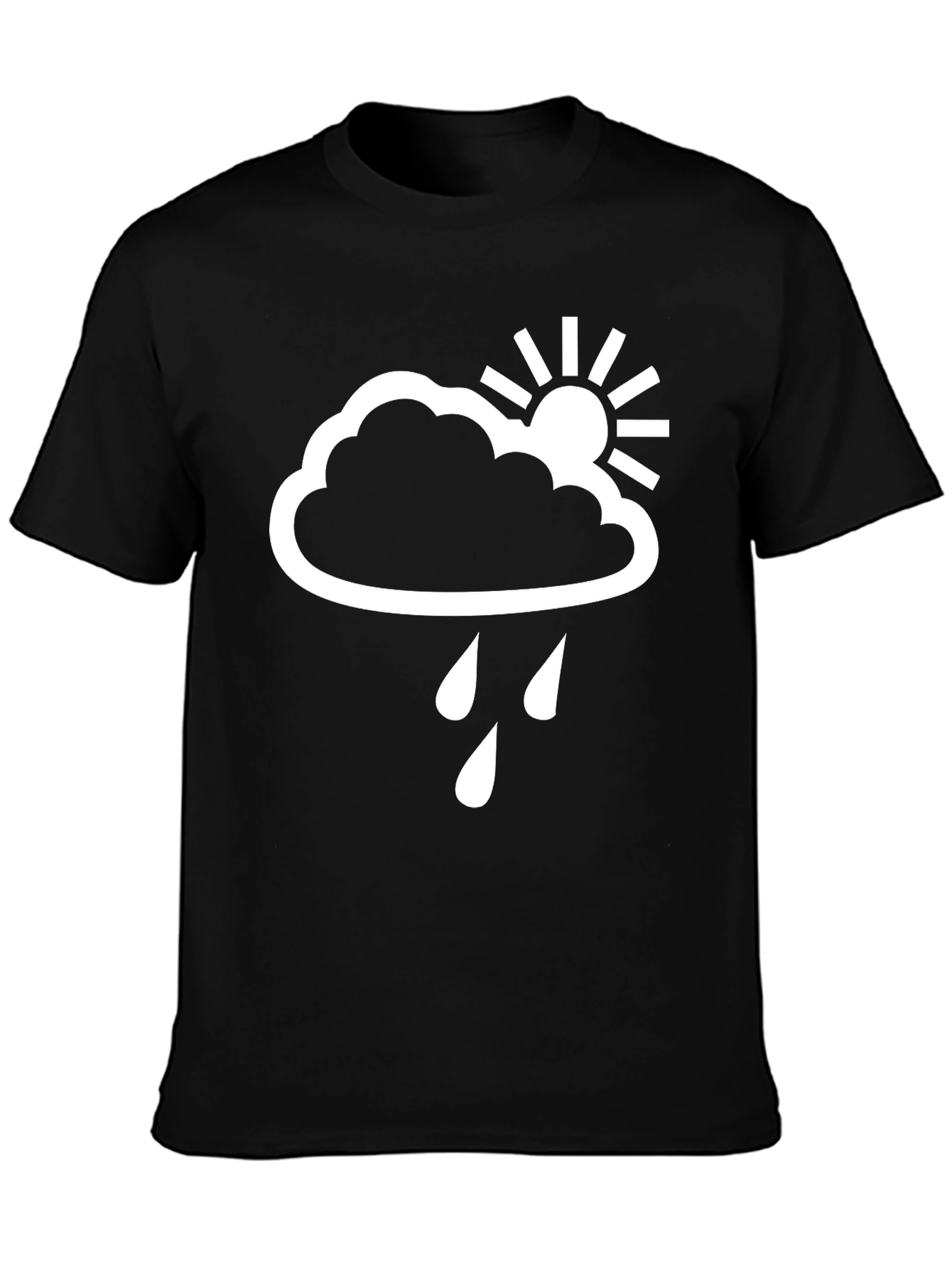 Cloud Rain Sun Graphic Tee - Weather T-Shirt
