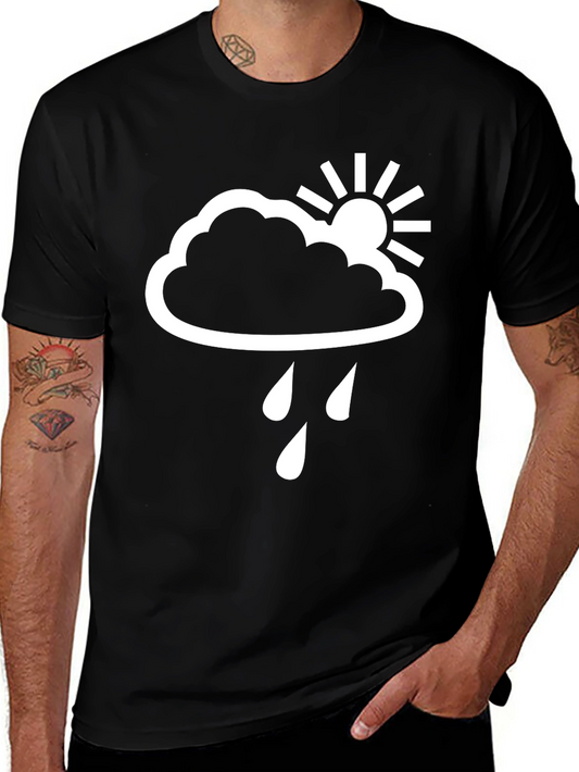 Cloud Rain Sun Graphic Tee - Weather T-Shirt
