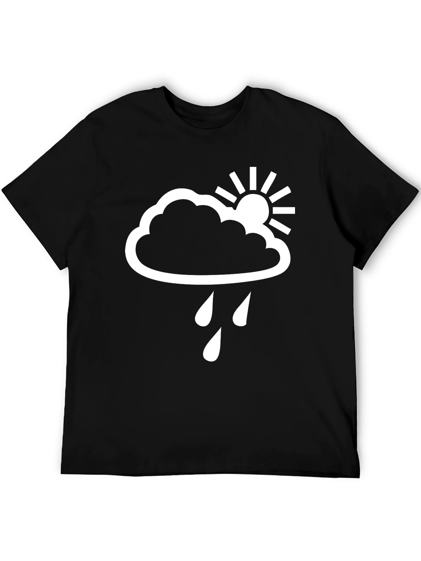 Cloud Rain Sun Graphic Tee - Weather T-Shirt