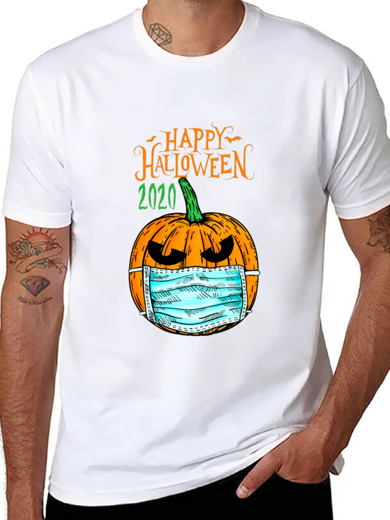 Happy Halloween 2020 Masked Pumpkin T-Shirt