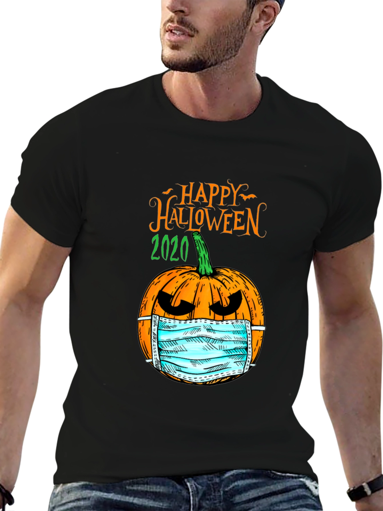 Happy Halloween 2020 Masked Pumpkin T-Shirt