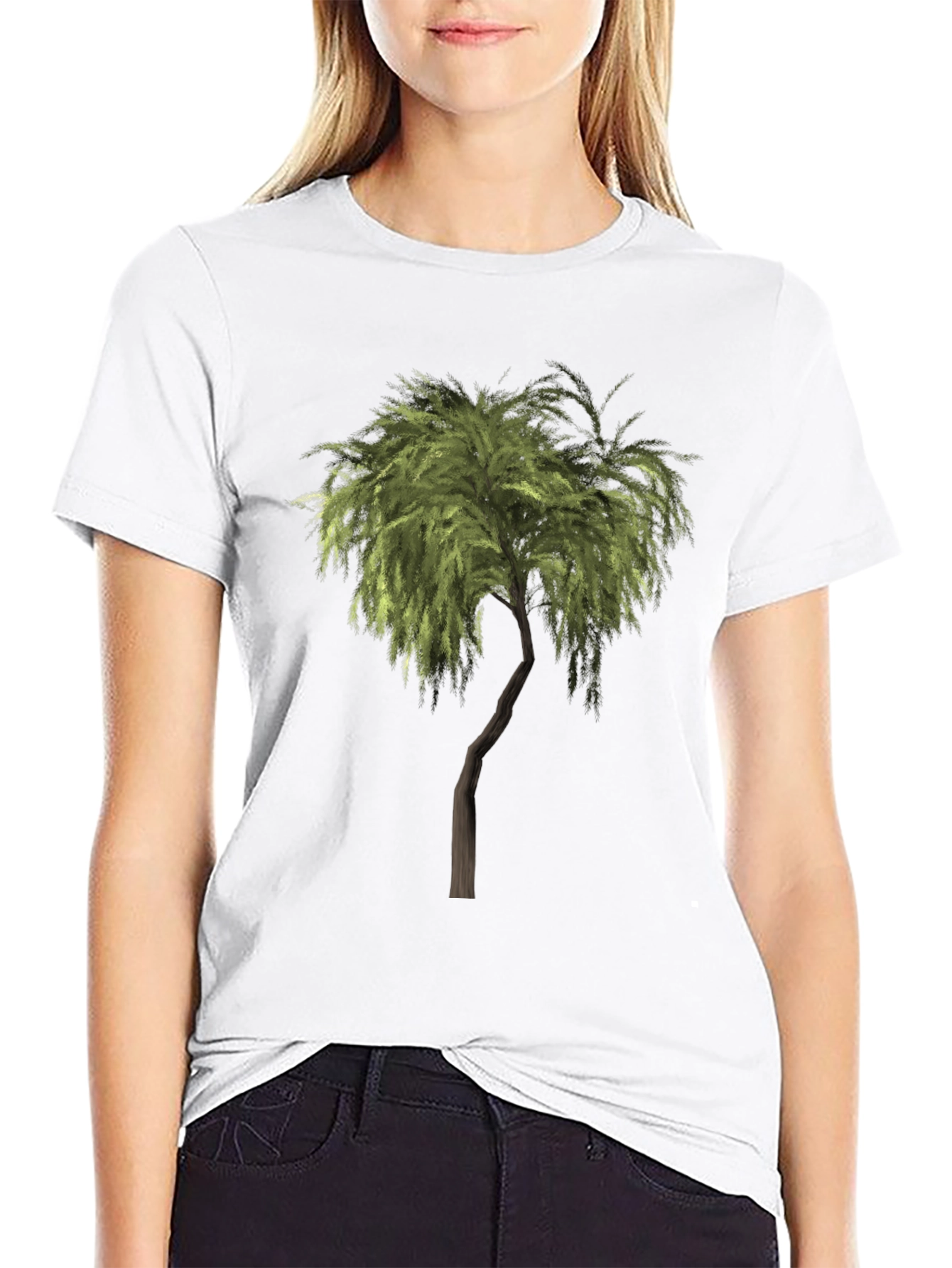 Willow Tree Graphic Tee - Nature Inspired Black T-Shirt
