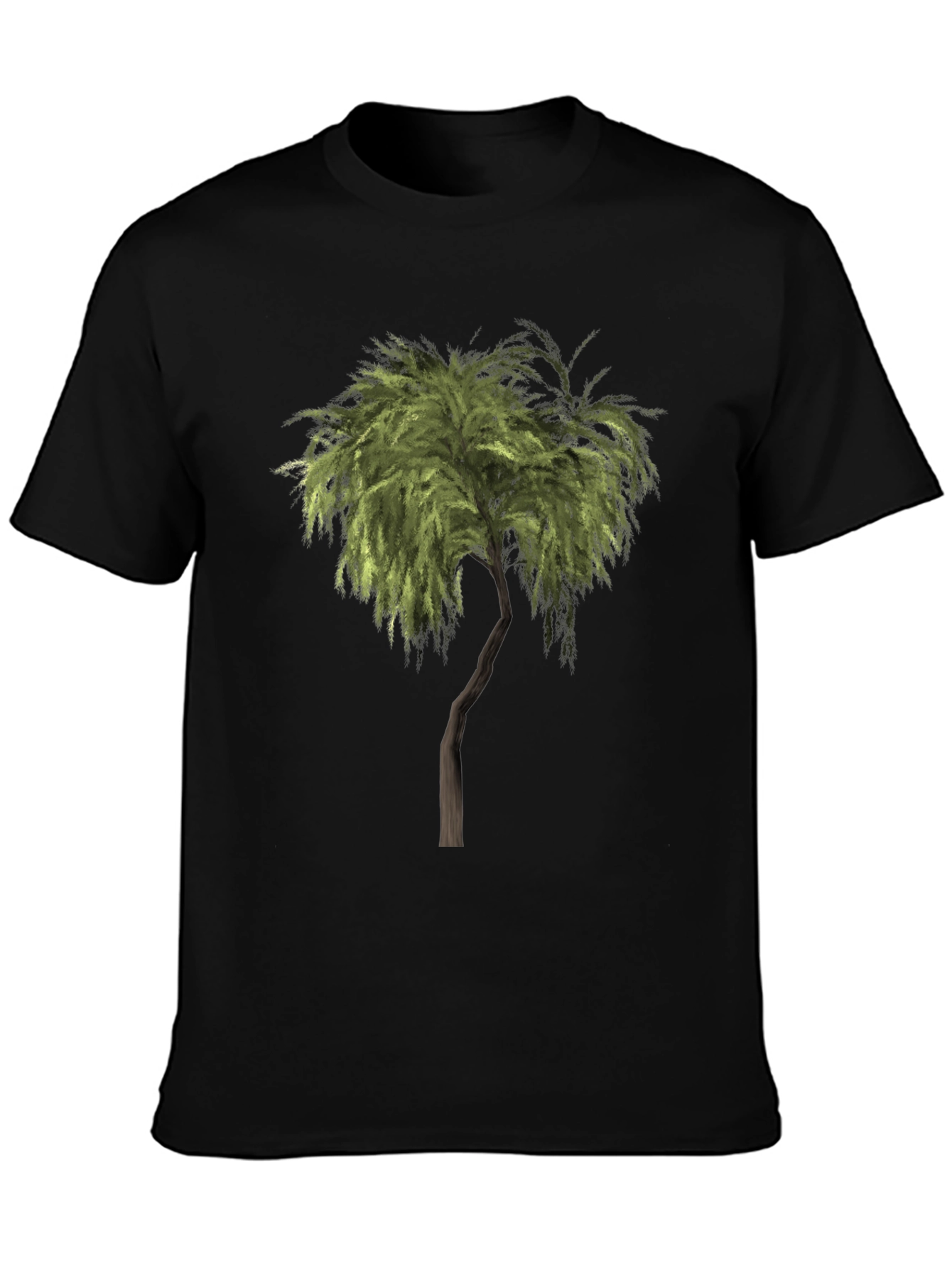 Willow Tree Graphic Tee - Nature Inspired Black T-Shirt