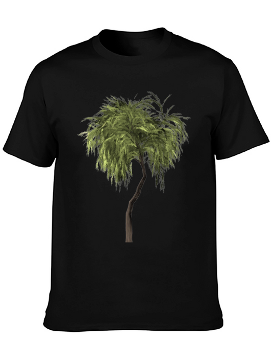 Willow Tree Graphic Tee - Nature Inspired Black T-Shirt