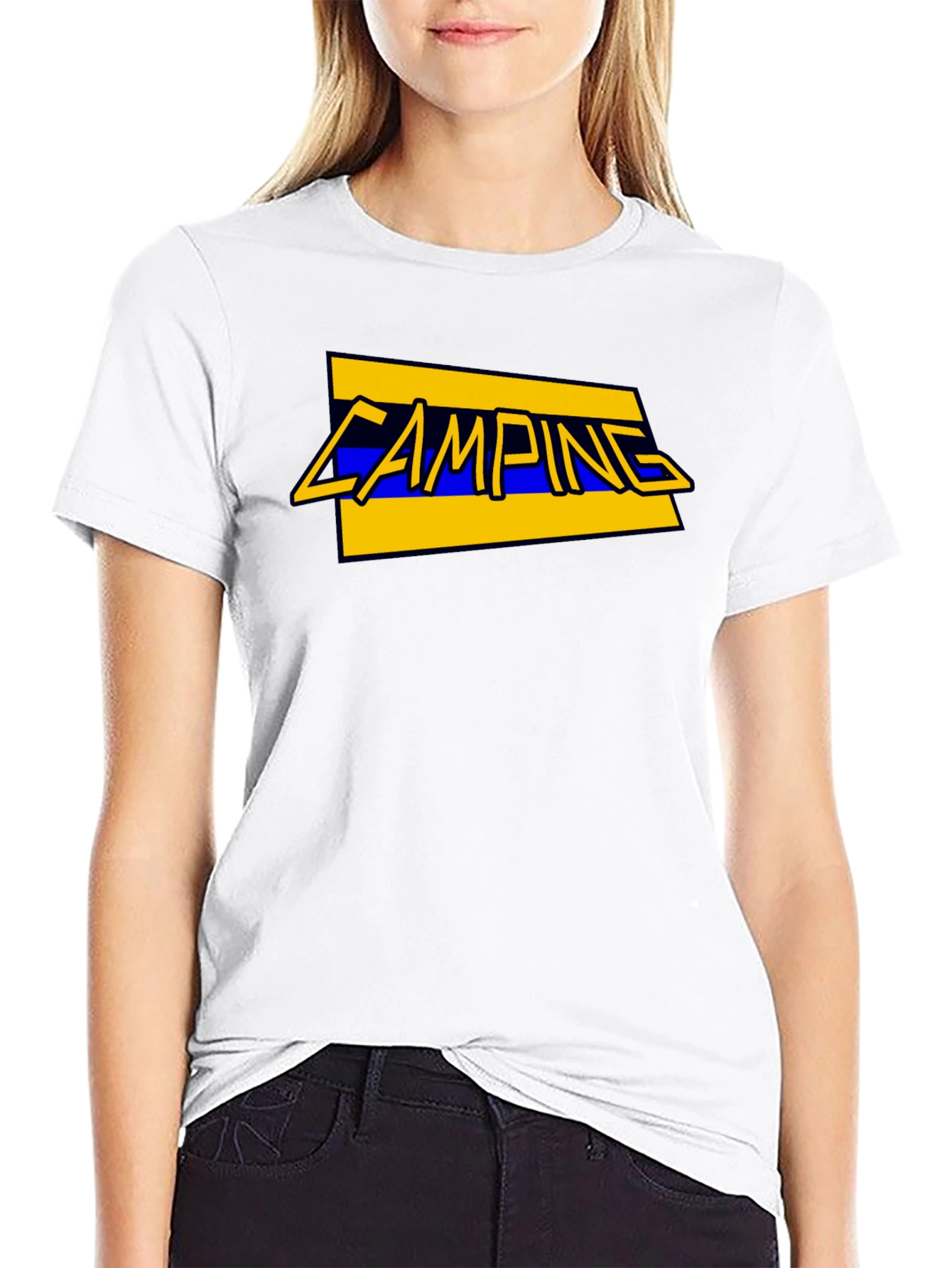 Camping Graphic T-Shirt - Black