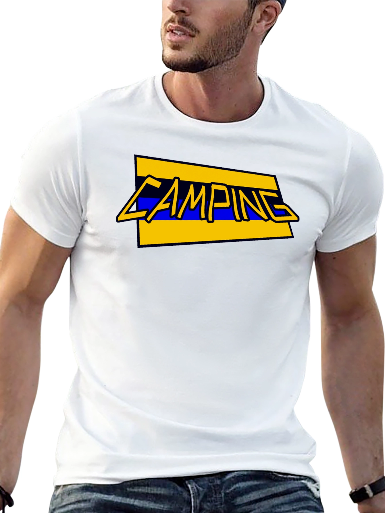 Camping Graphic T-Shirt - Black