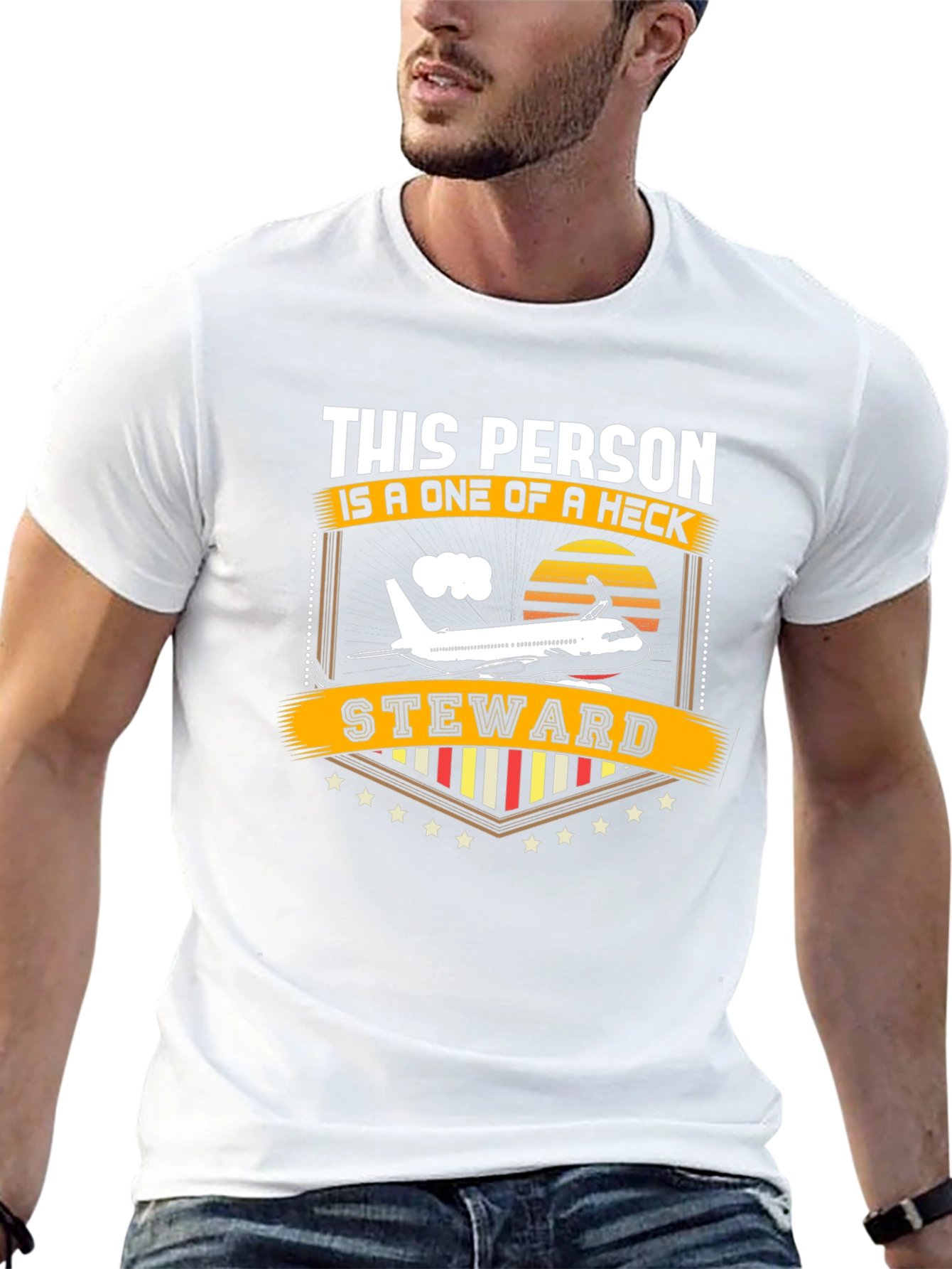 Flight Steward T-Shirt: A One of a Heck Steward!