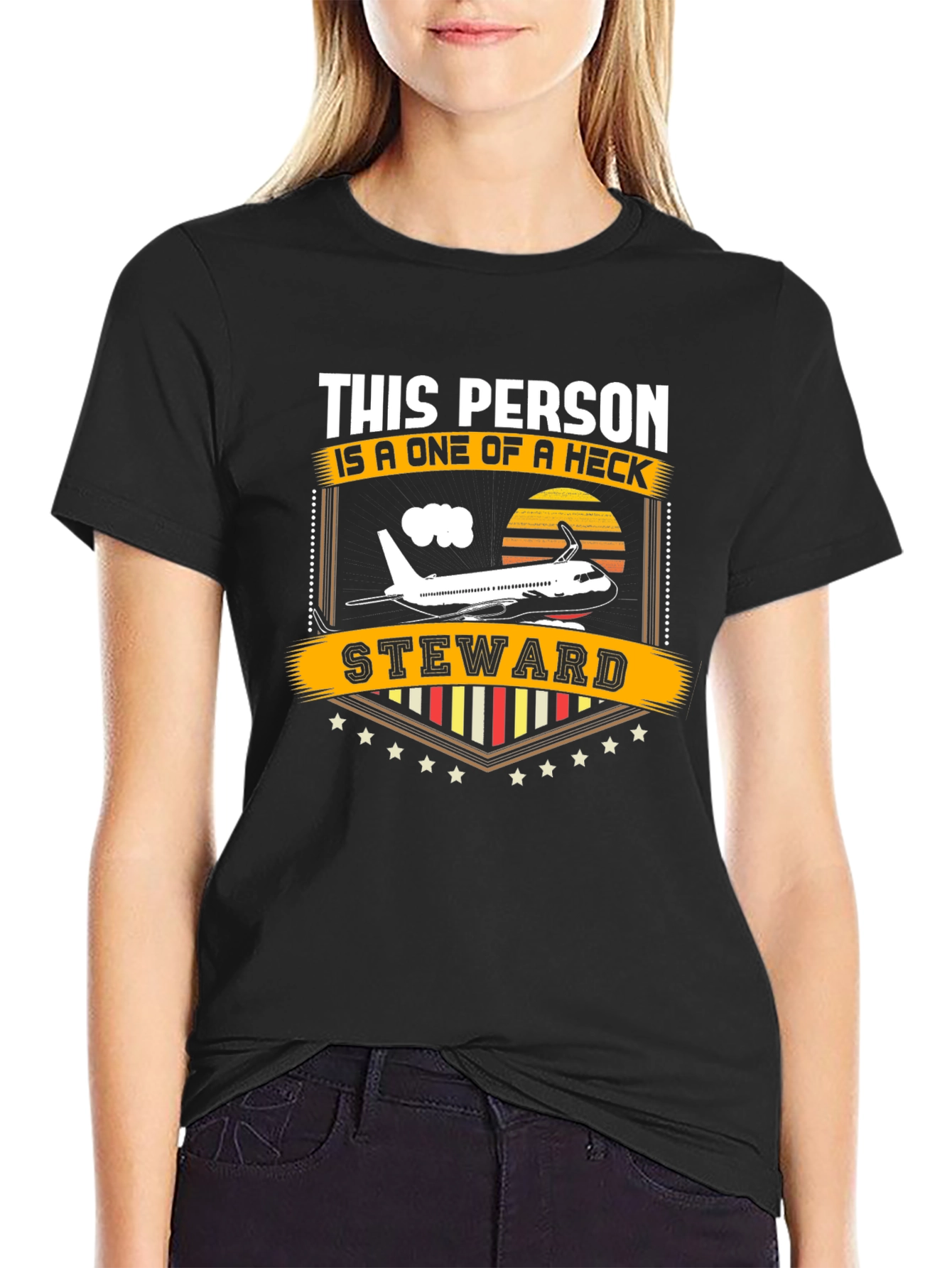 Flight Steward T-Shirt: A One of a Heck Steward!